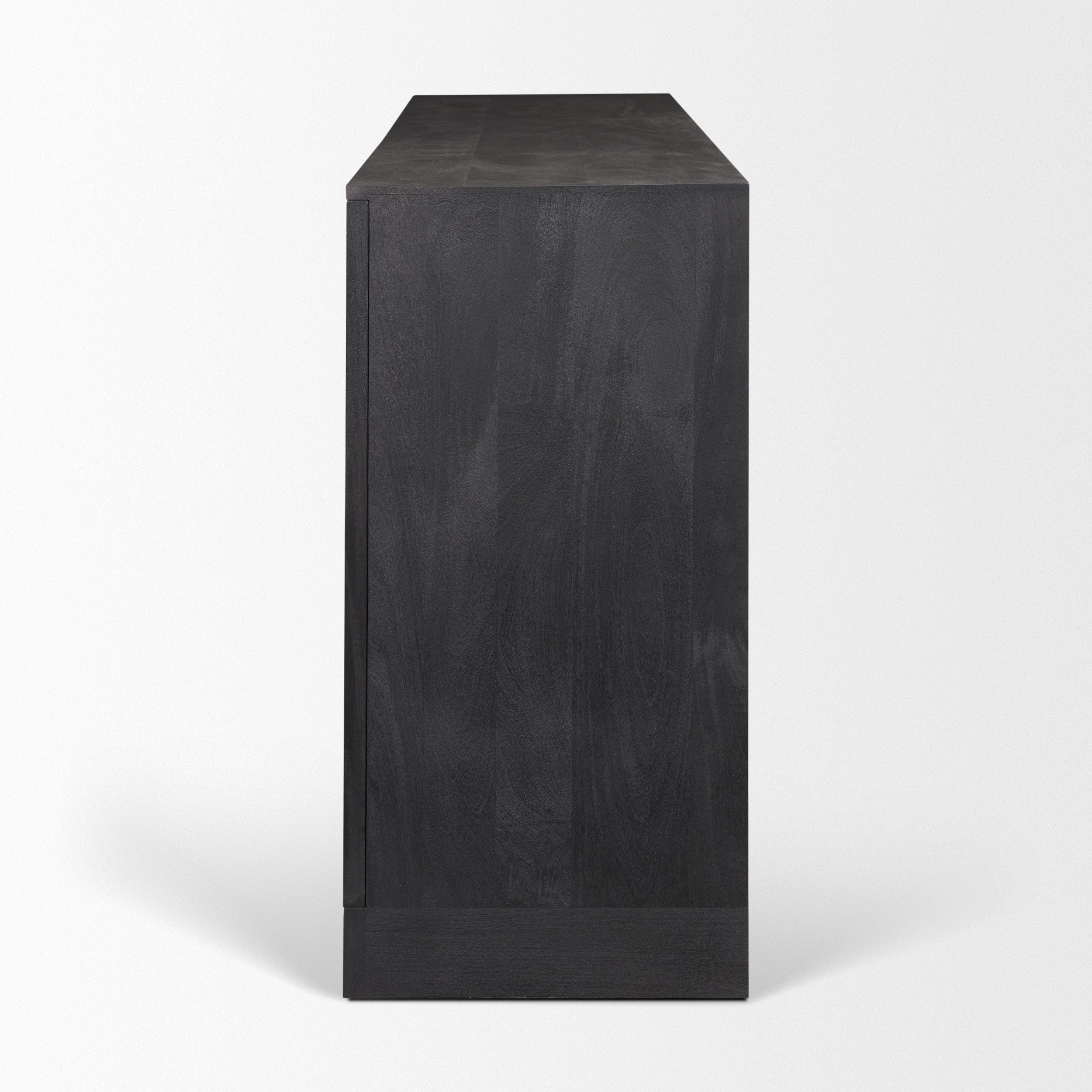 Suri Wood with Glass 4-Door Closed Sideboard