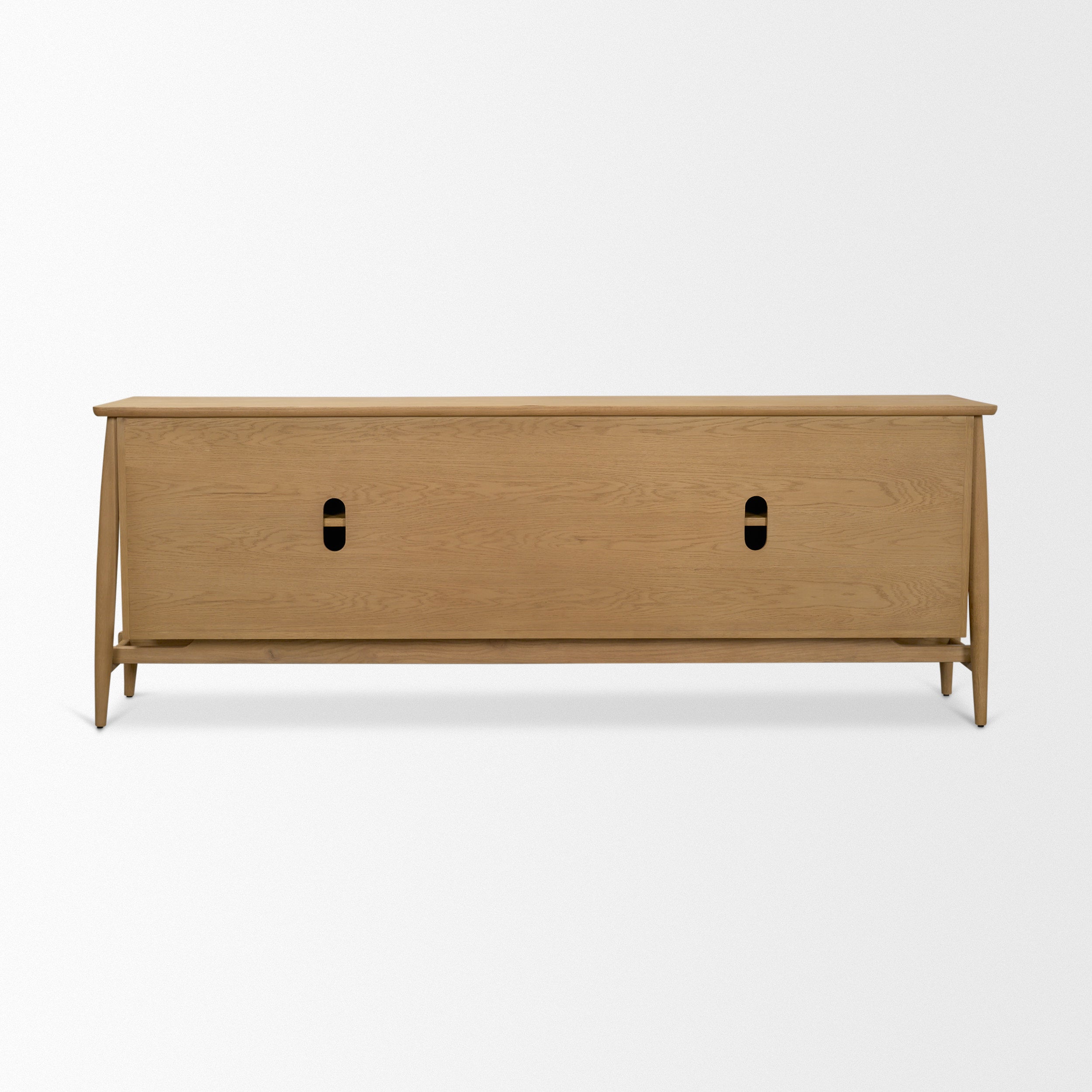 Hollis Warm Brown Wood 4-Door Closed Sideboard