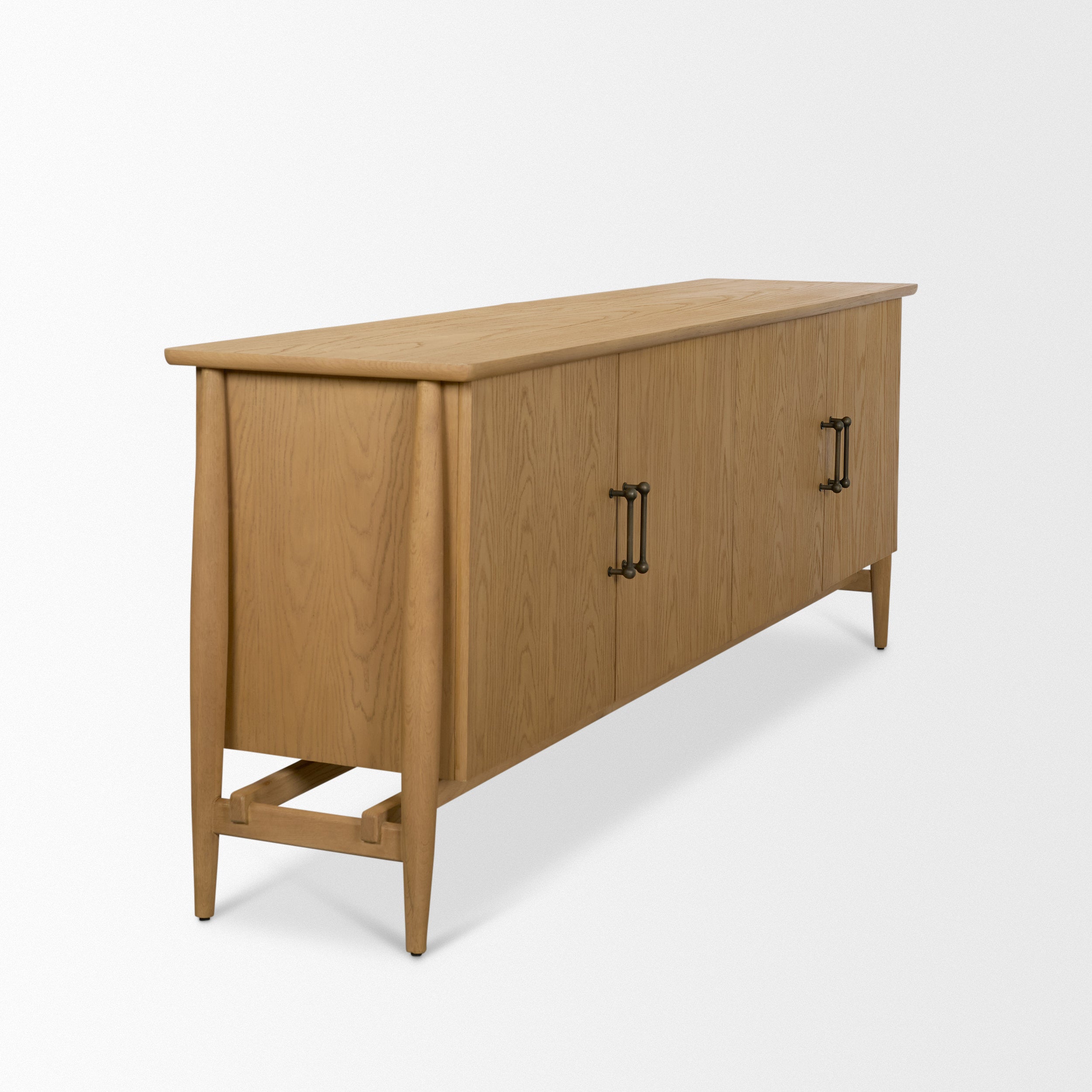 Hollis Warm Brown Wood 4-Door Closed Sideboard