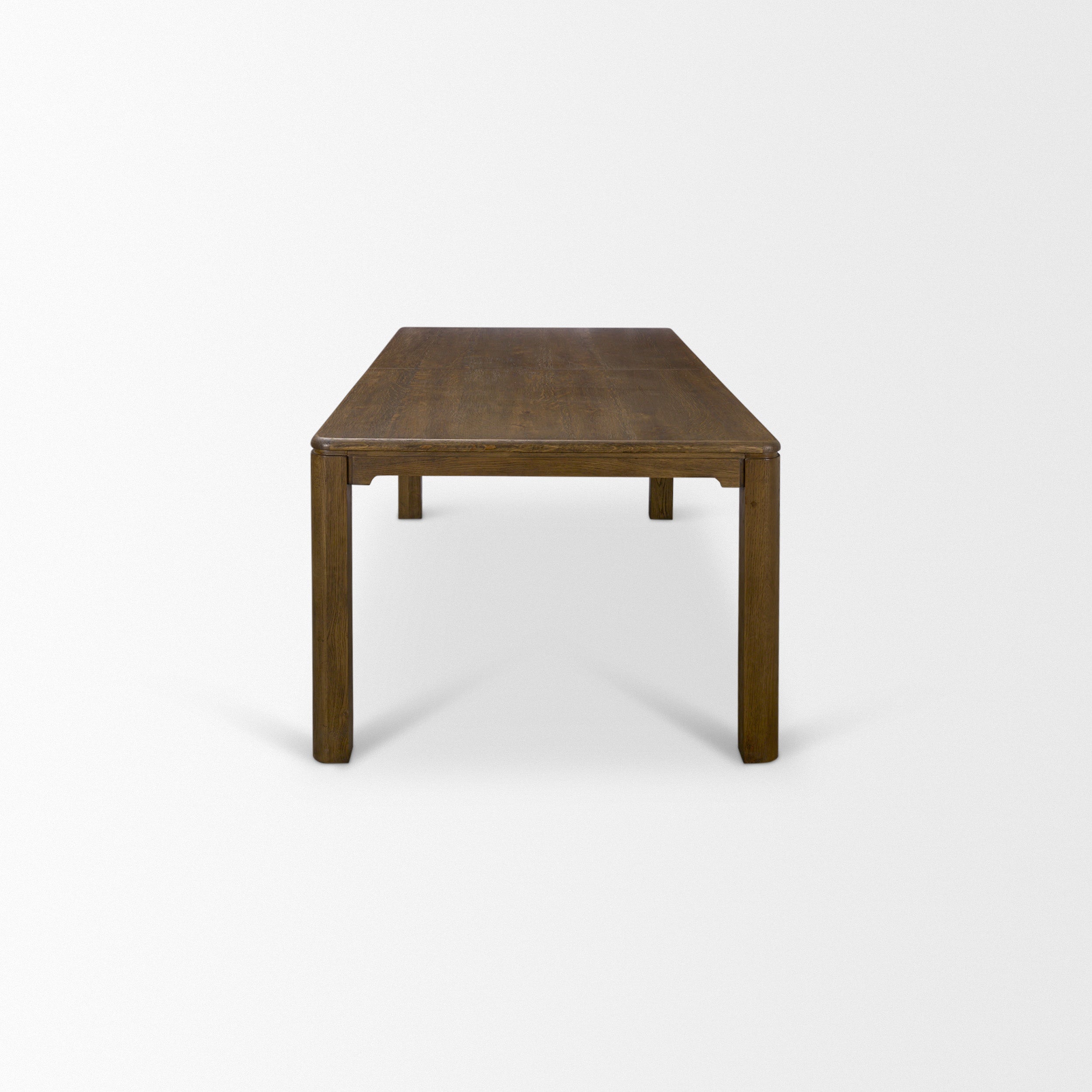 Kendrix 84" Dark Brown Oak Wood Extendable Rectangular Dining Table