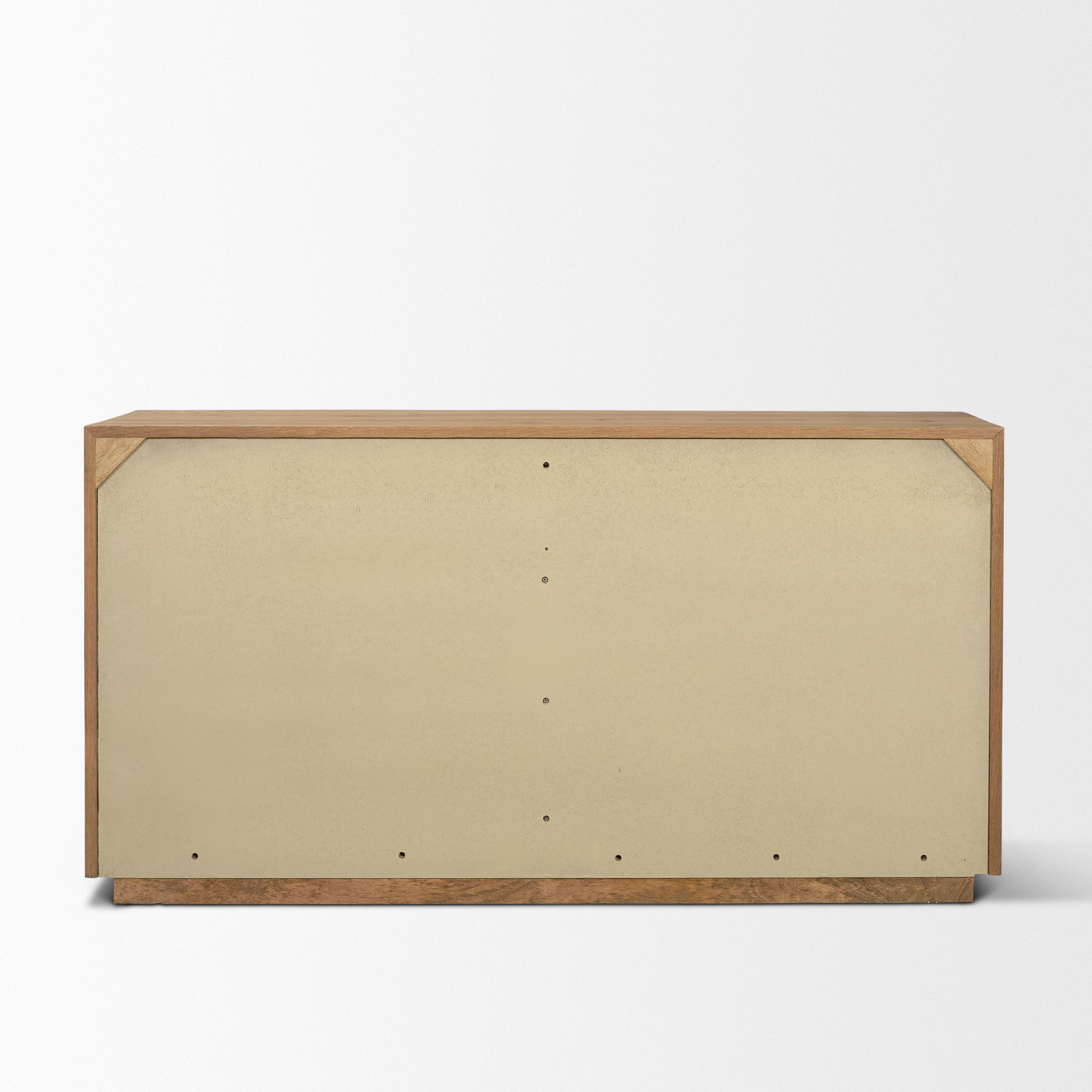Travona Oak Wood with Travertine 6 Drawer Dresser