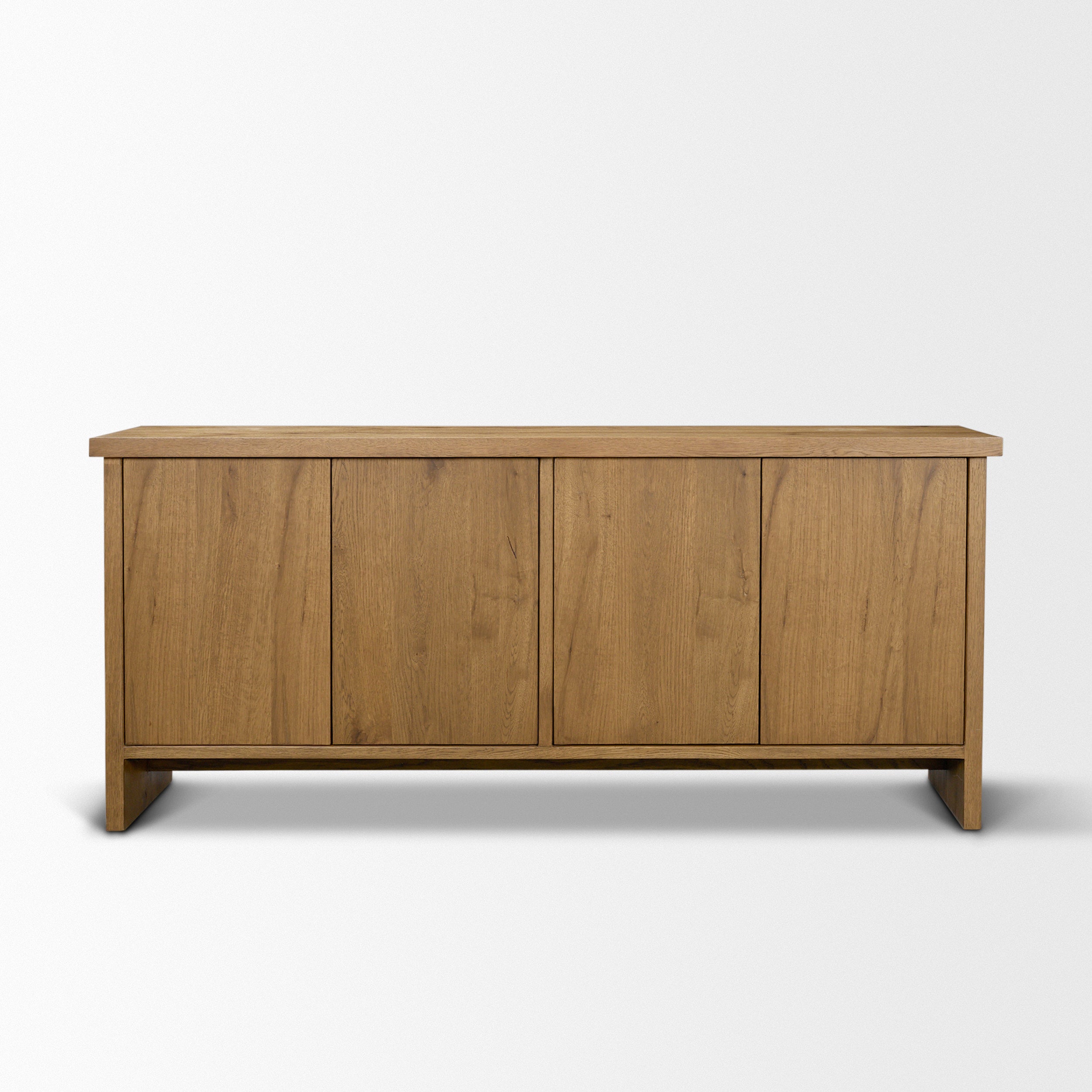 Alcott Brown Wood 4-Door Closed Sideboard