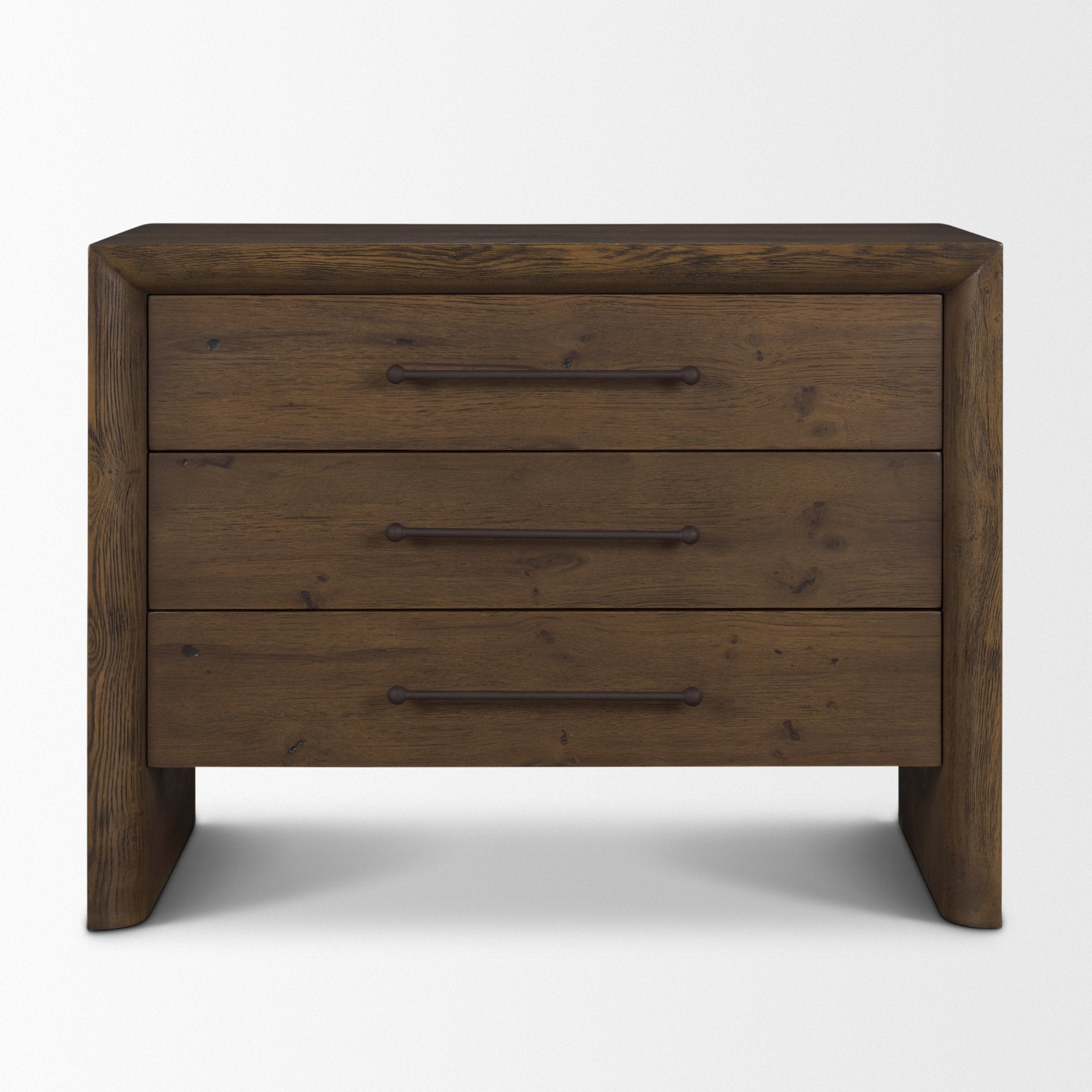 Belford 3-Drawer Oak Wood Closed Nightstand