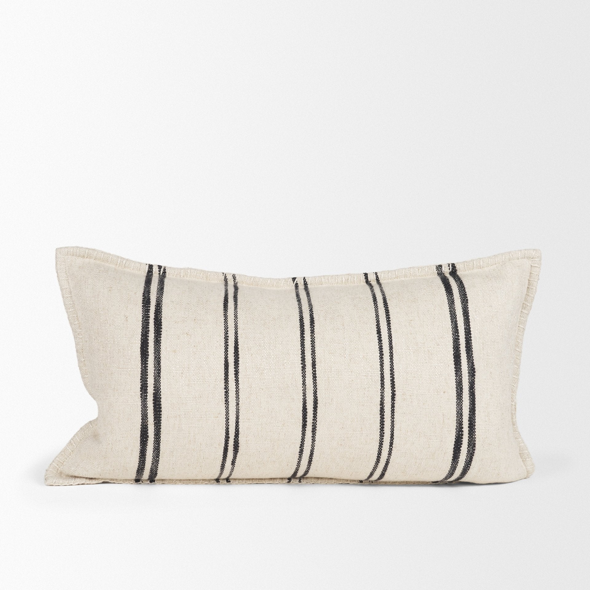 Liv Cream with Black Stripes Decorative Pillow Cover