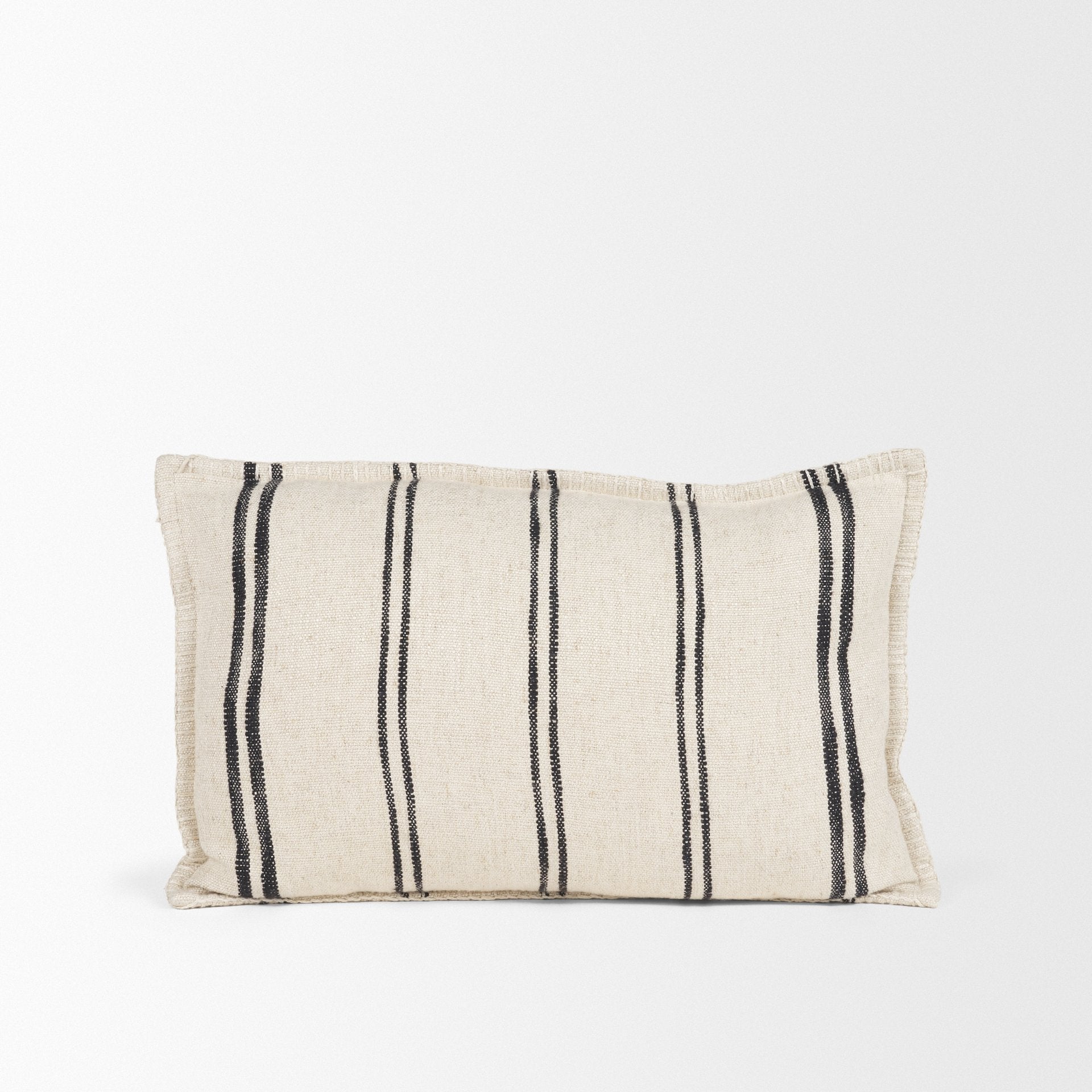 Liv Cream with Black Stripes Decorative Pillow Cover