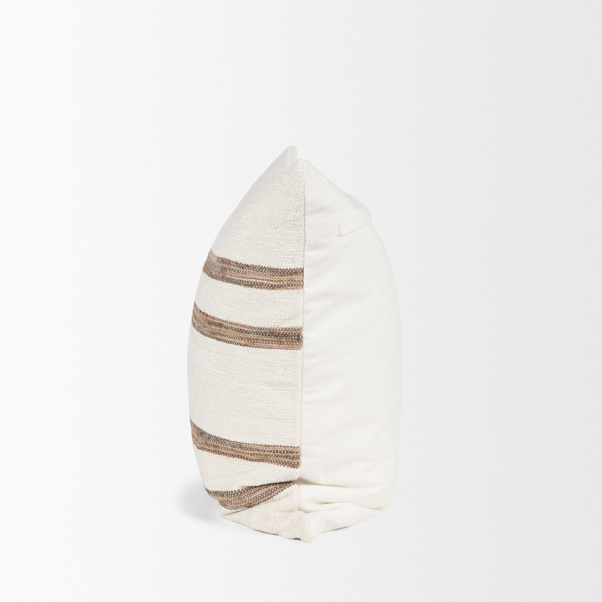 Maryn Cream with Brown Stripes Decorative Pillow Cover