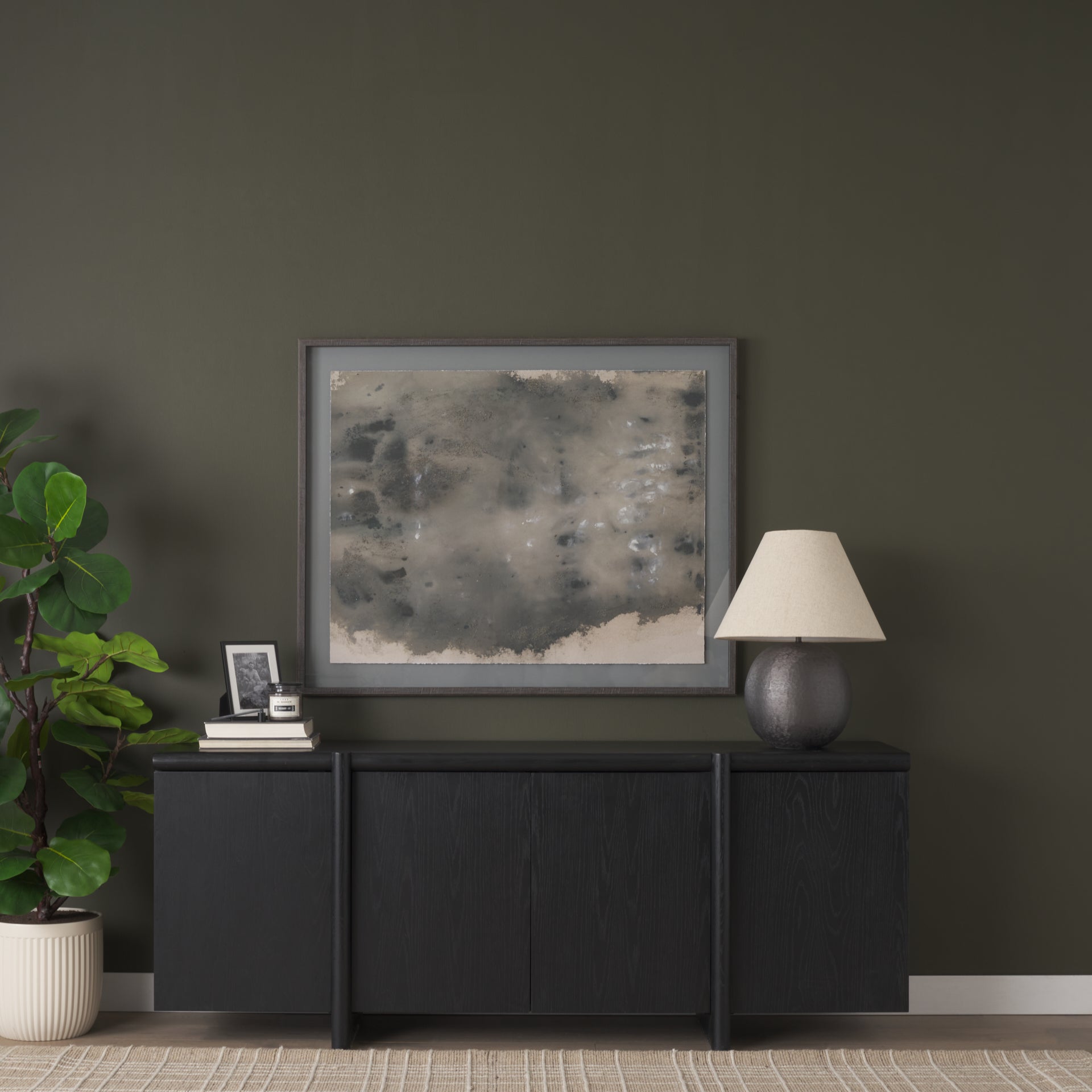 Rowan Oak Wood Closed 4 Door Sideboard