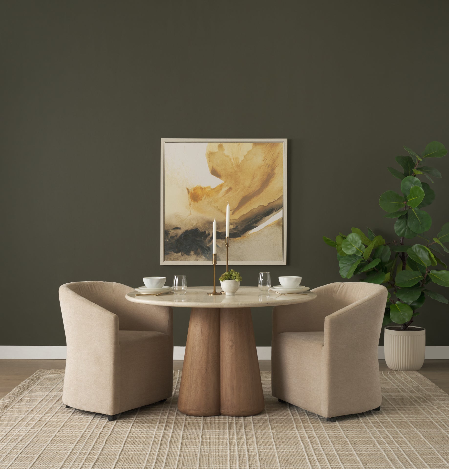 Sondra Performance Fabric Upholstered Club Dining Chair