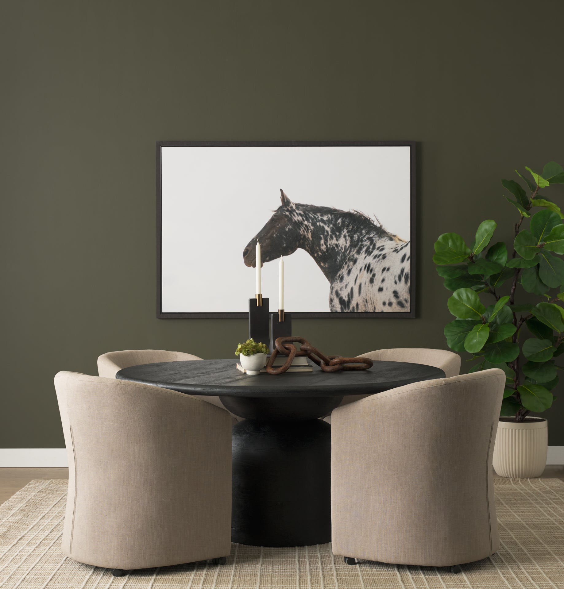 Sondra Performance Fabric Upholstered Club Dining Chair