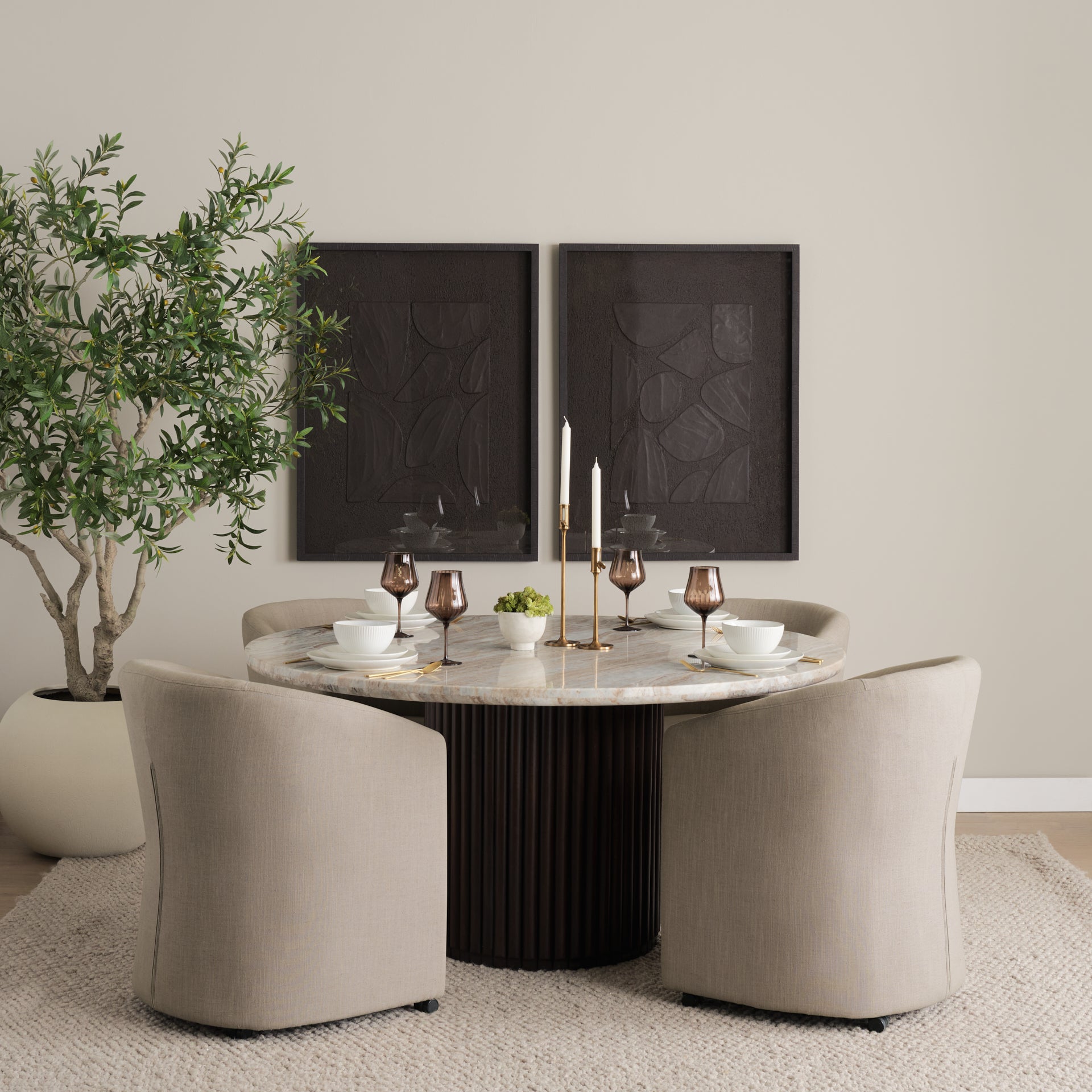 Sondra Performance Fabric Upholstered Club Dining Chair