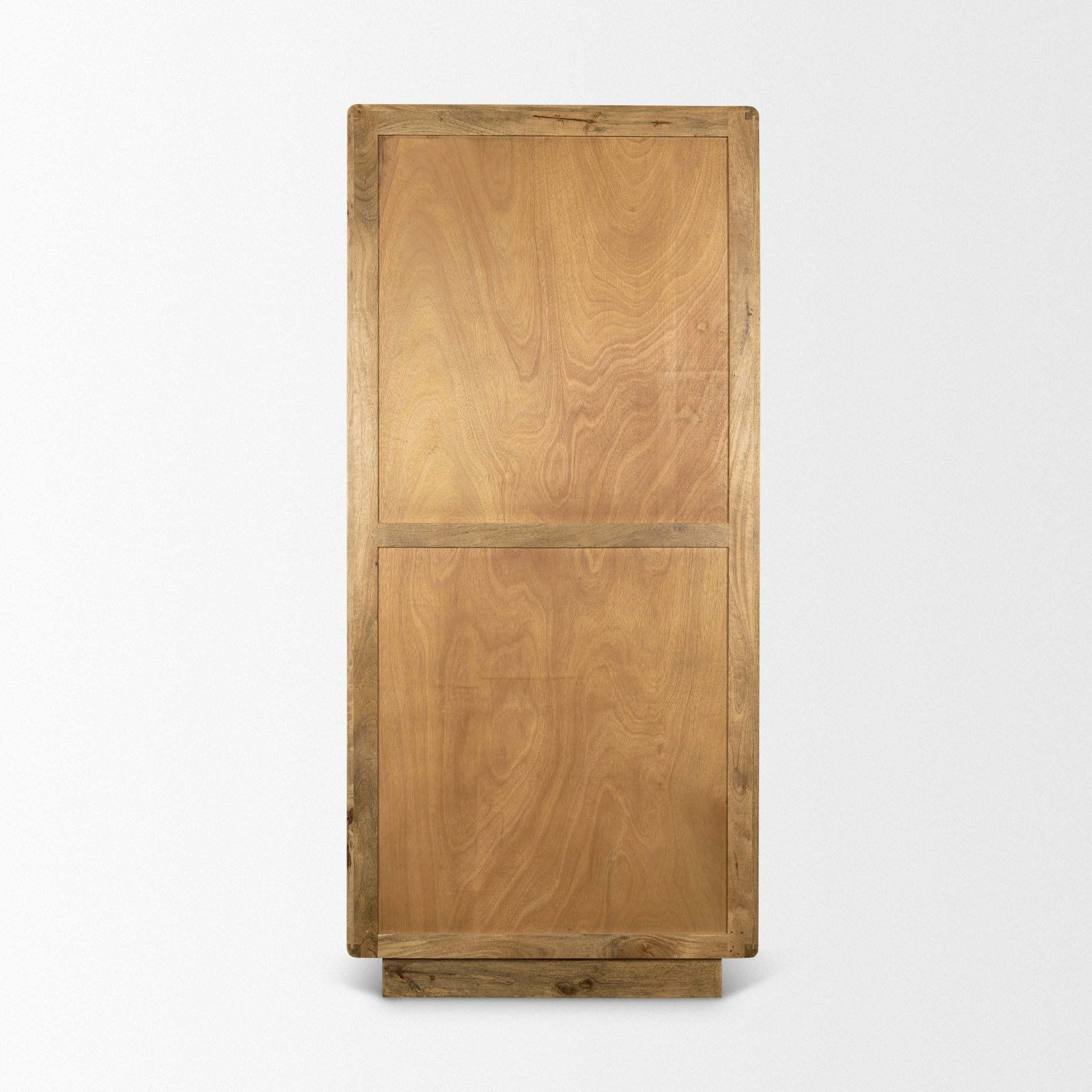 Valterra Light Brown Wood with Travertine 4 Door Tall Cabinet