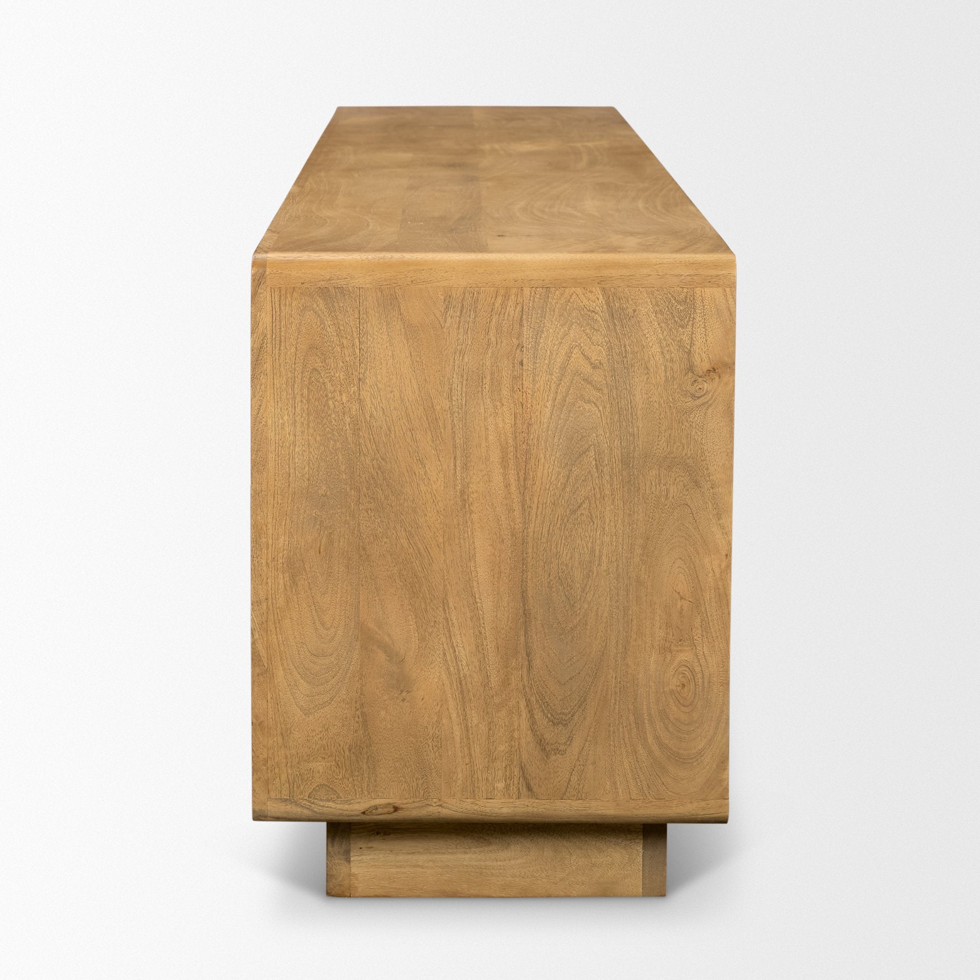 Valterra Light Brown Wood with Travertine 6 Door Media Console