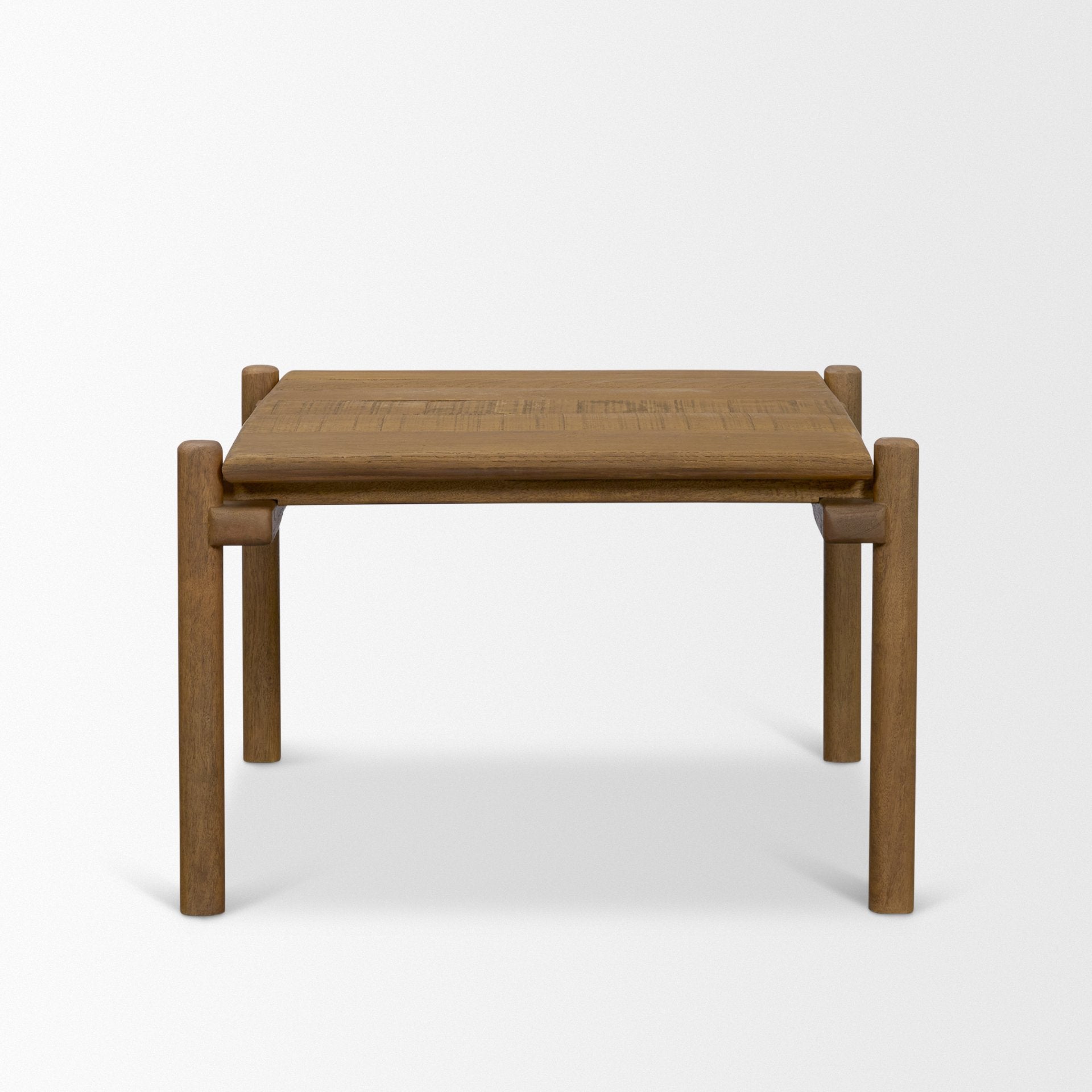 Riven Oak Wood Square Side Table