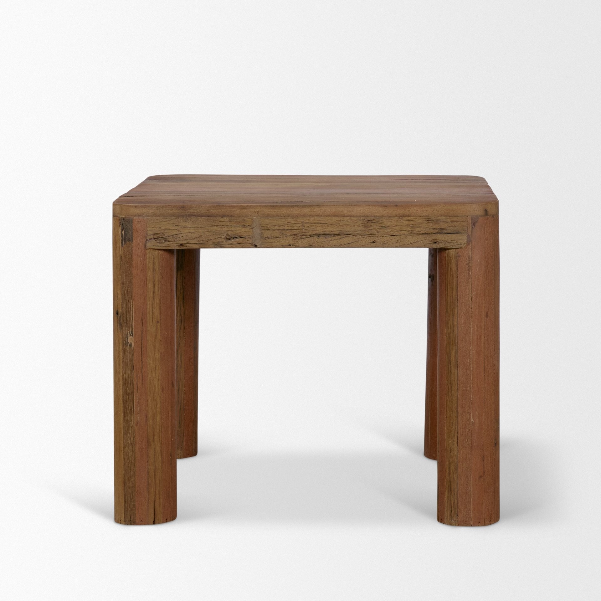Hewitt Square Smooth Reclaimed Wood Side Table