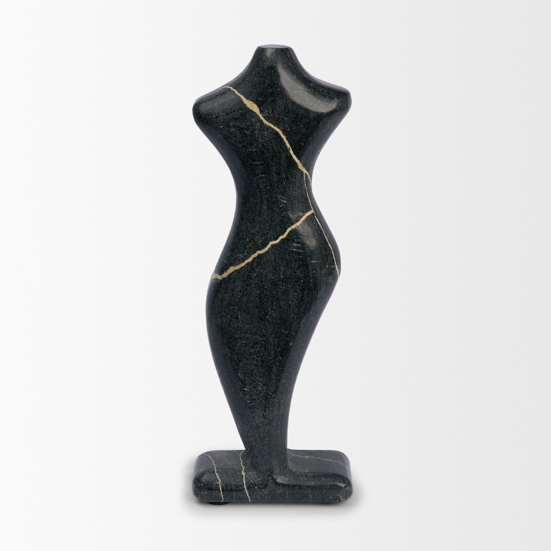 Contour Black Marble Silhouette Decorative Object