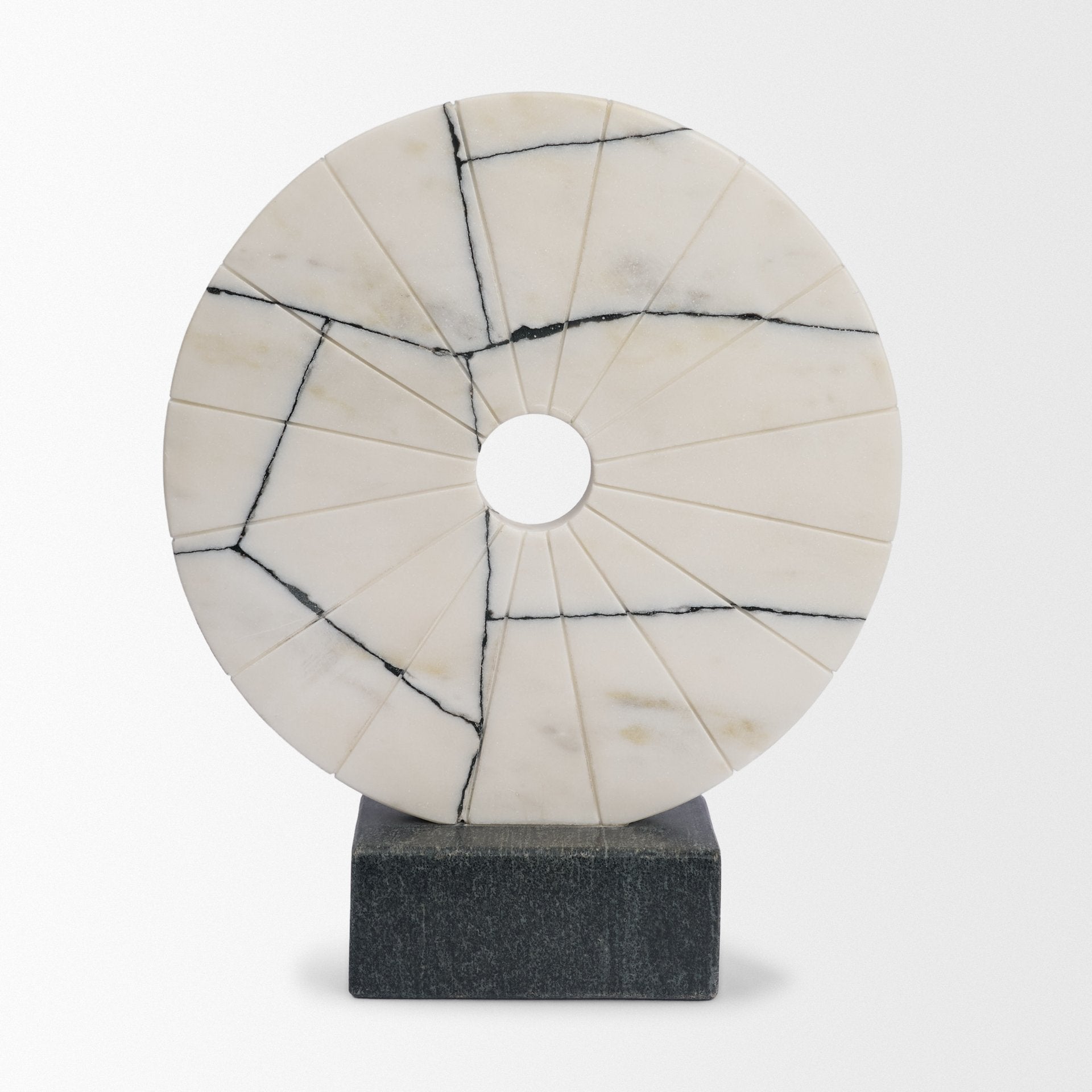 Orin Marble Round Disc Decorative Object
