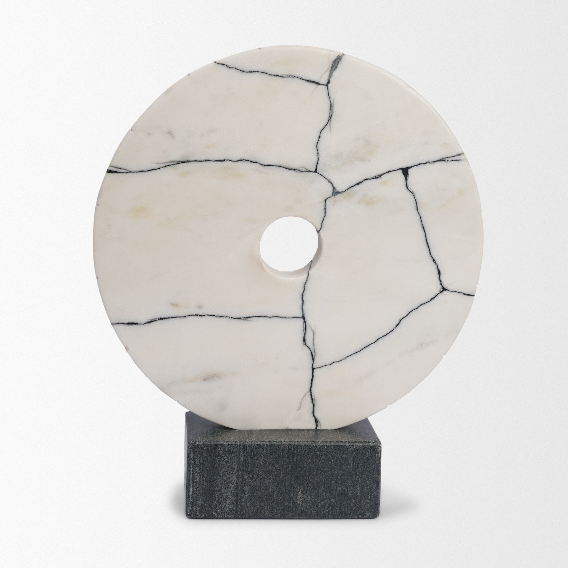 Orin Marble Round Disc Decorative Object
