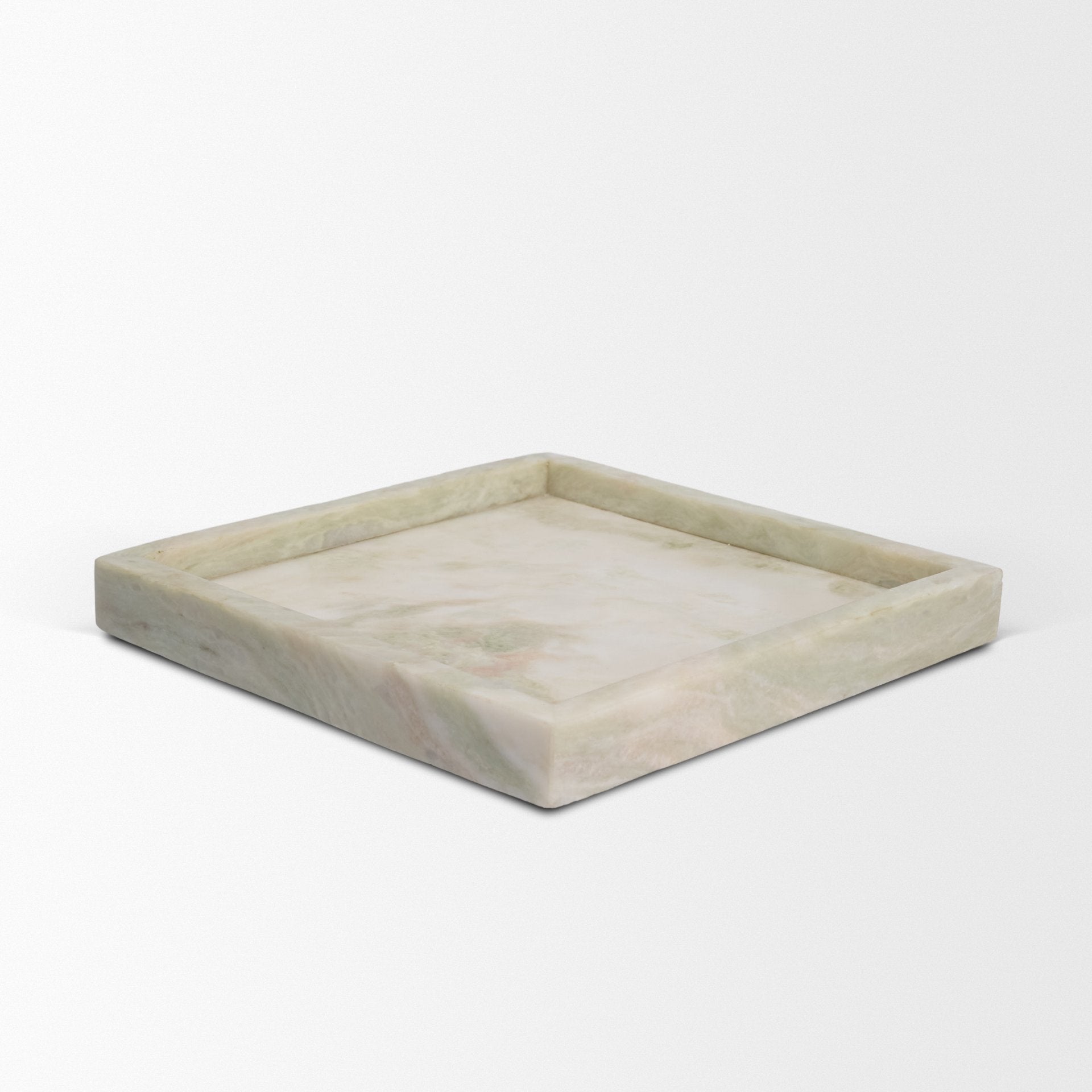 Stratus Marble Square Decorative Tray