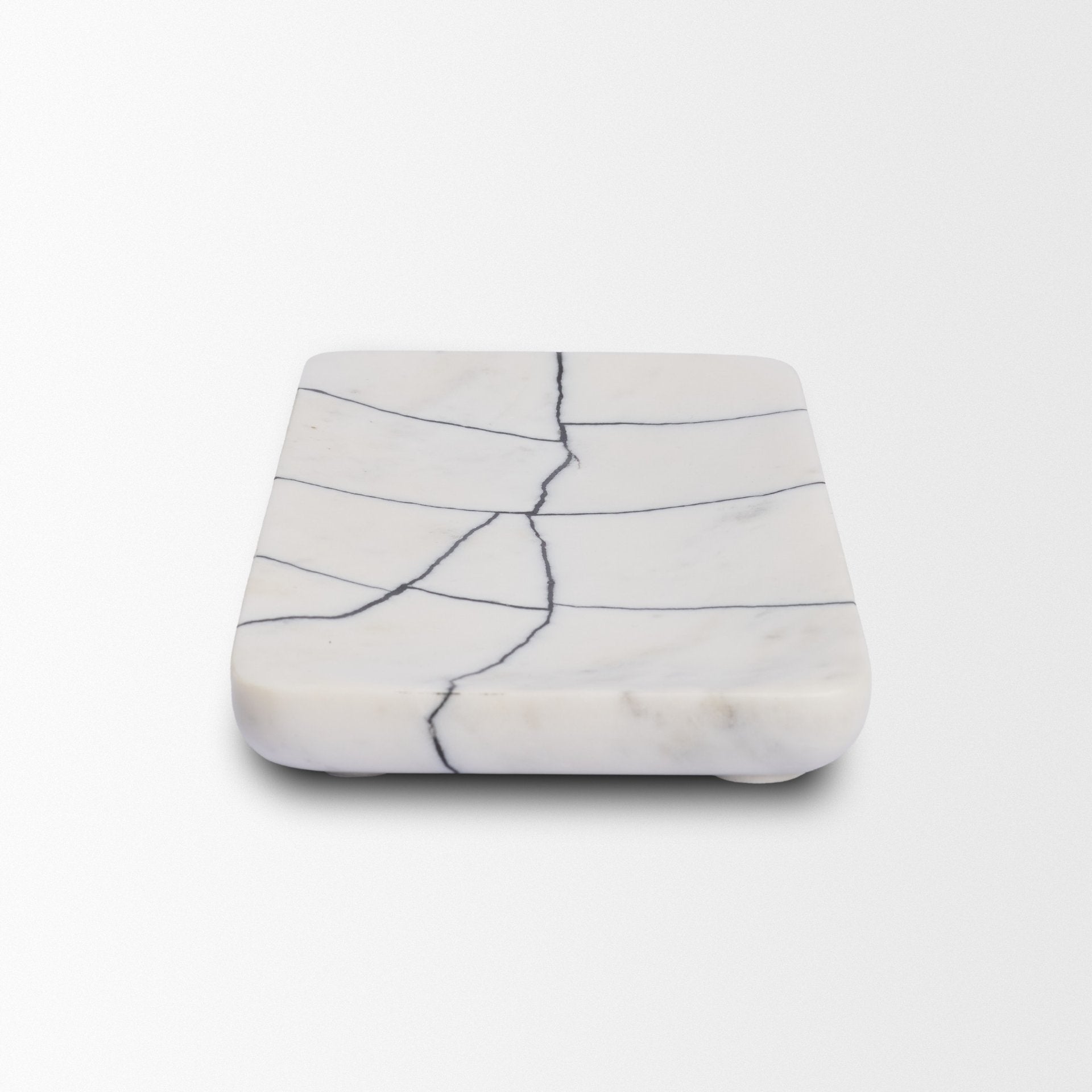Tratto Rectangular Marble Decorative Tray