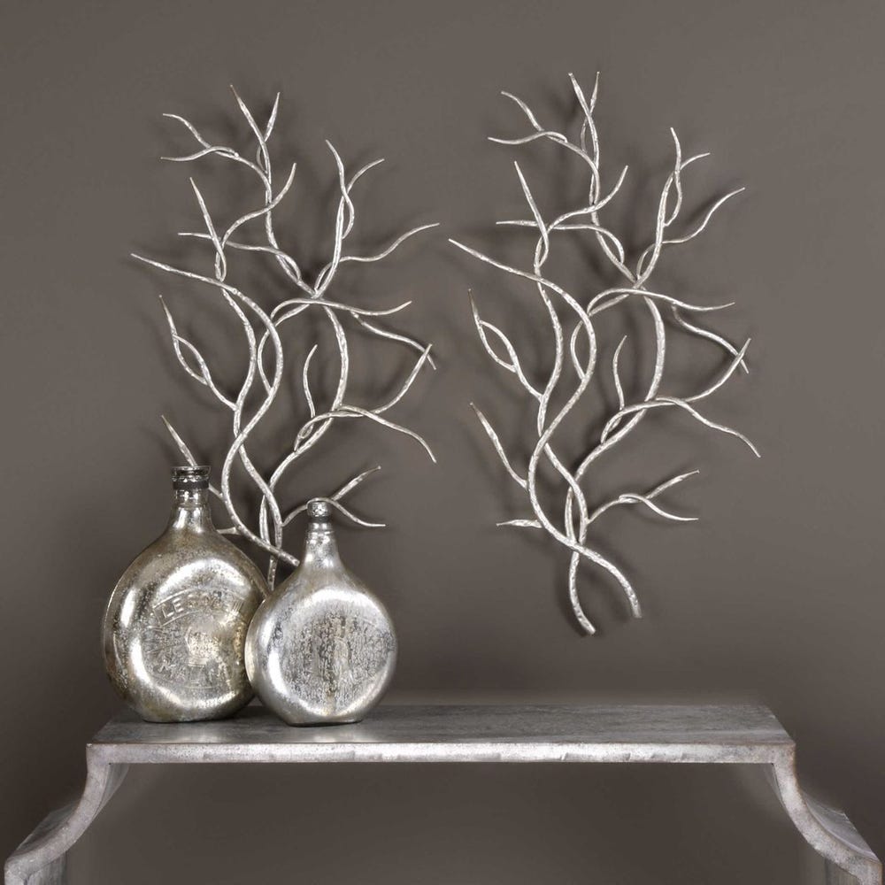 Uttermost Silver Branches Wall Art - Set of 2