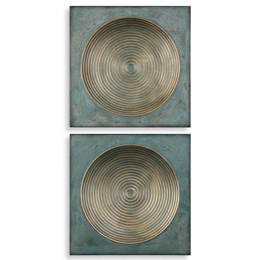 Uttermost Sybil Antique Gold Squares - Set of 2