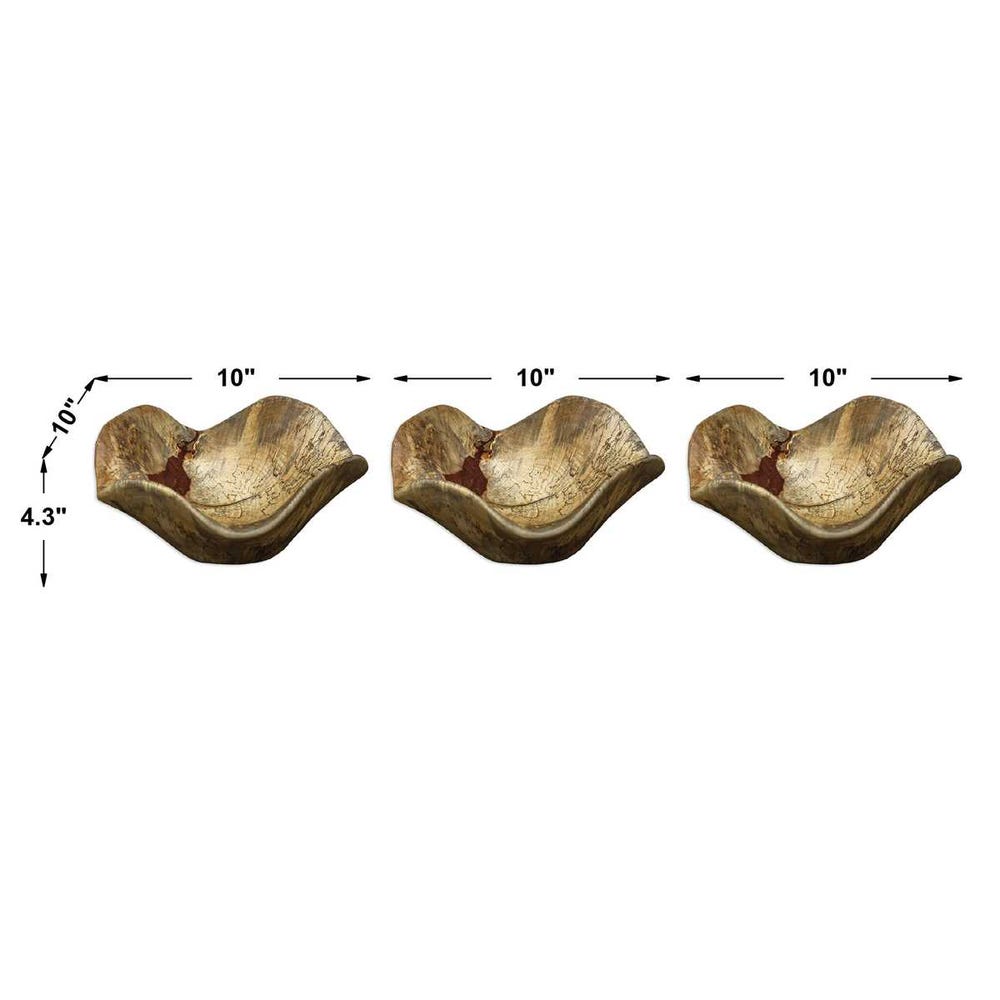 Uttermost Tamarine Wood Wall Art - Set of 3