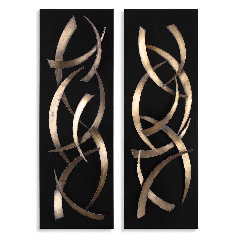 Uttermost Brushstrokes Metal Wall Art - Set of 2