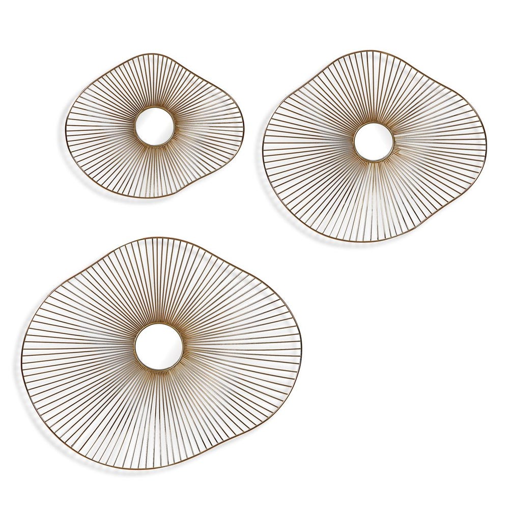 Uttermost Avarie Gold Metal Wall Art - Set of 3