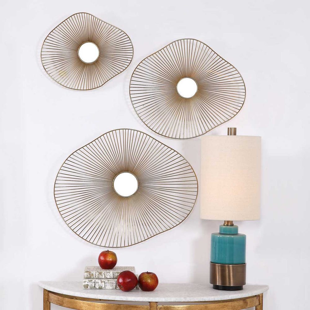Uttermost Avarie Gold Metal Wall Art - Set of 3