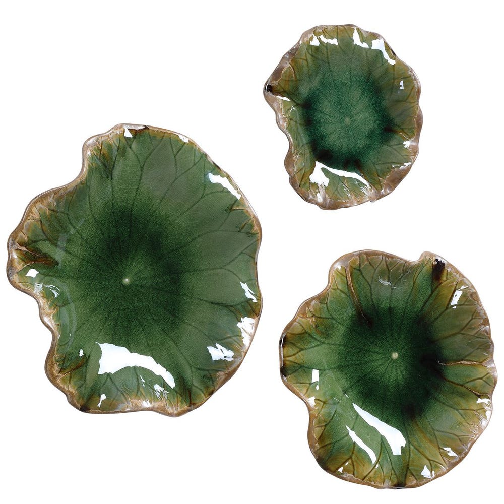 Uttermost Abella Ceramic Flowers - Set of 3