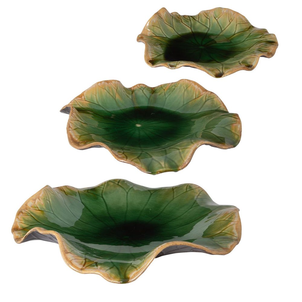 Uttermost Abella Ceramic Flowers - Set of 3