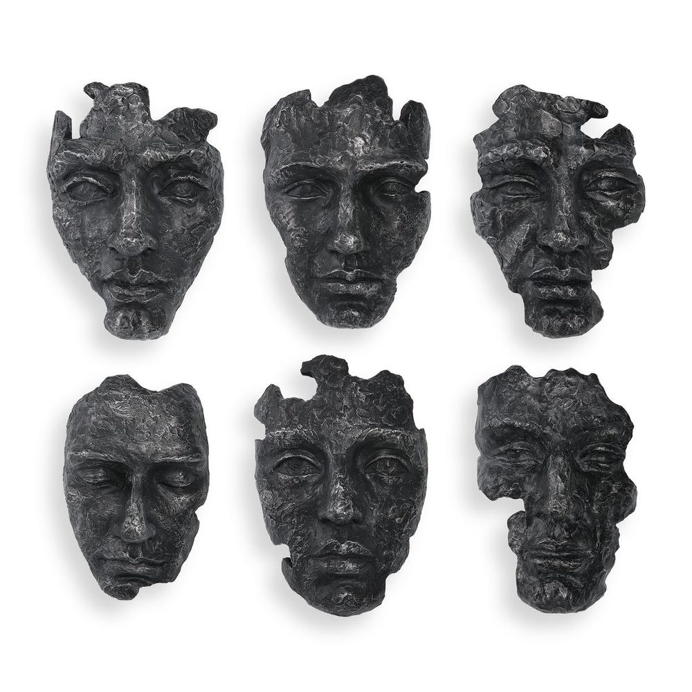 Uttermost Self-Portrait Metallic Wall Decor - Set of 6