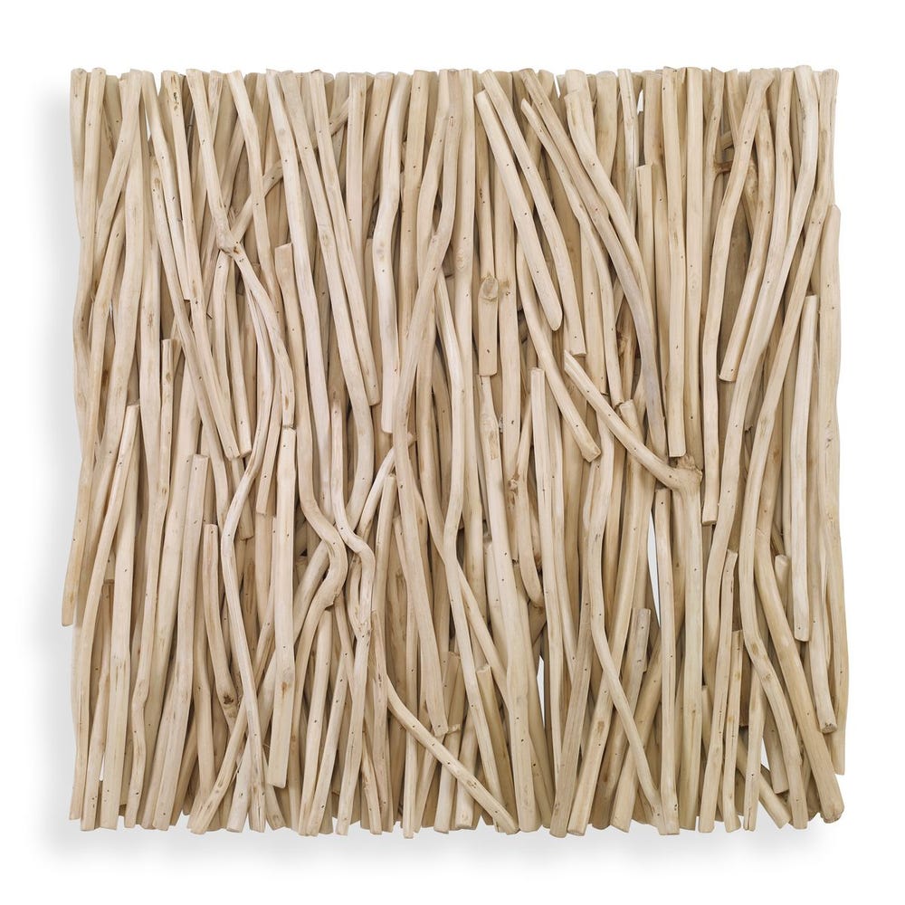 Uttermost Gathered Teak Square Wood Wall Decor
