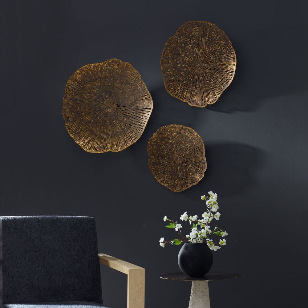 Uttermost Radiance Gold Metal Wall Decor - Set of 3