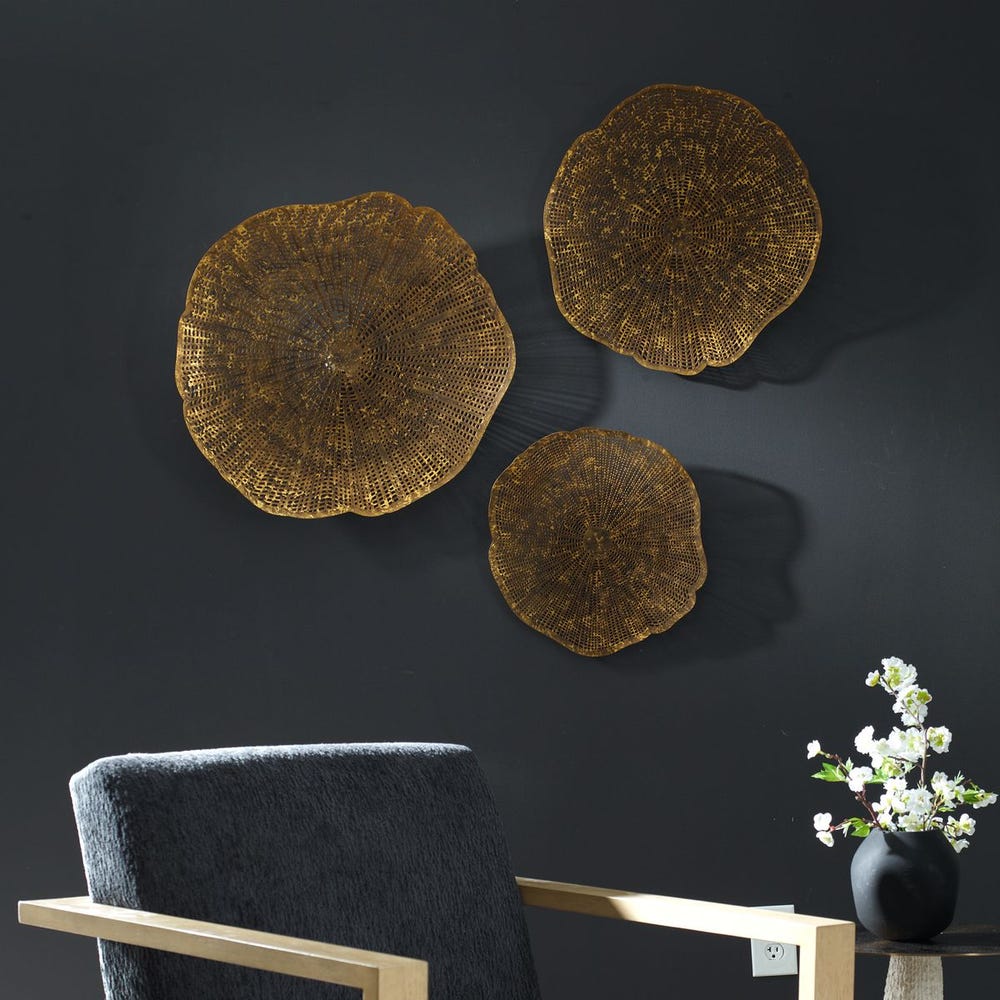 Uttermost Radiance Gold Metal Wall Decor - Set of 3