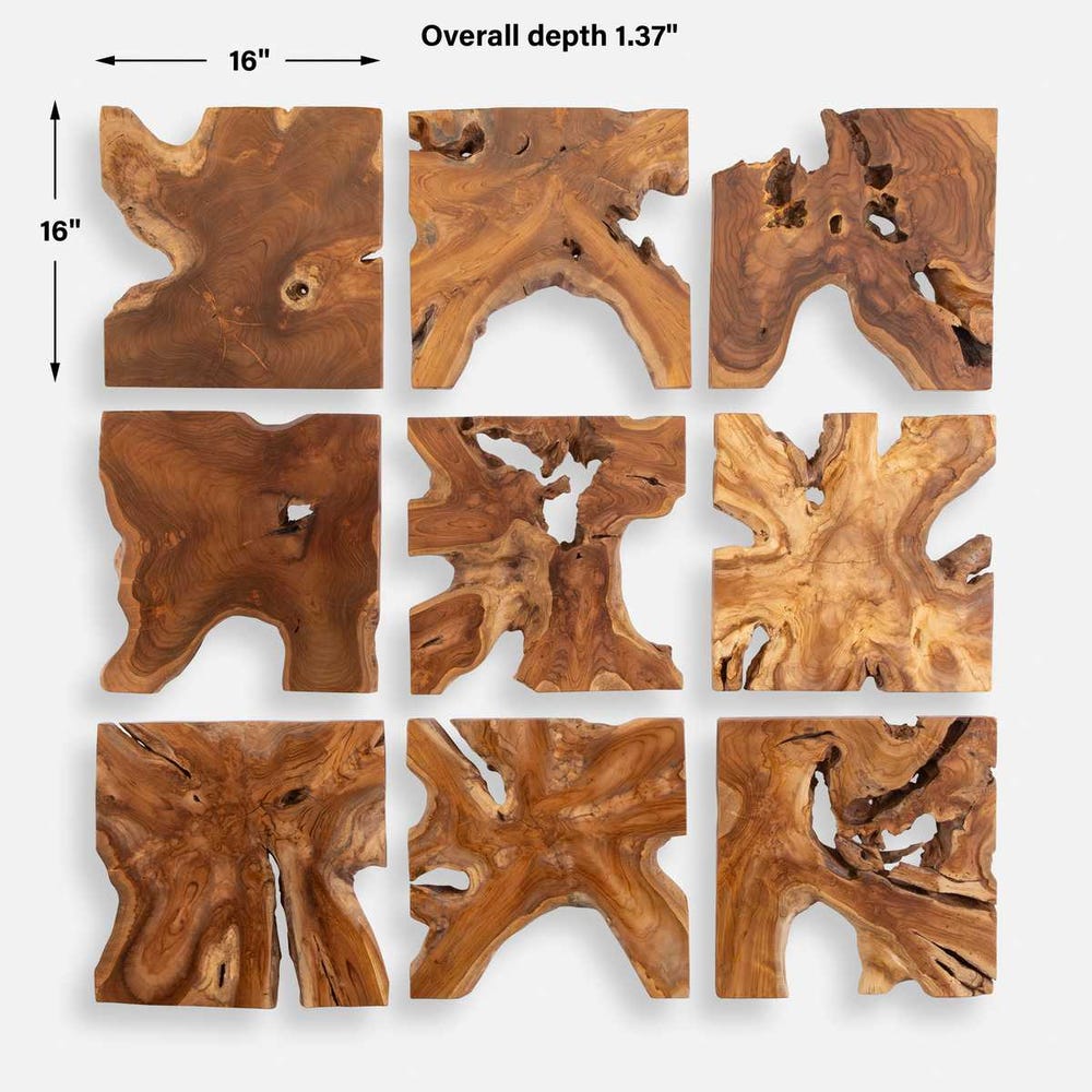 Uttermost Talia Wood Wall Decor - Set of 9