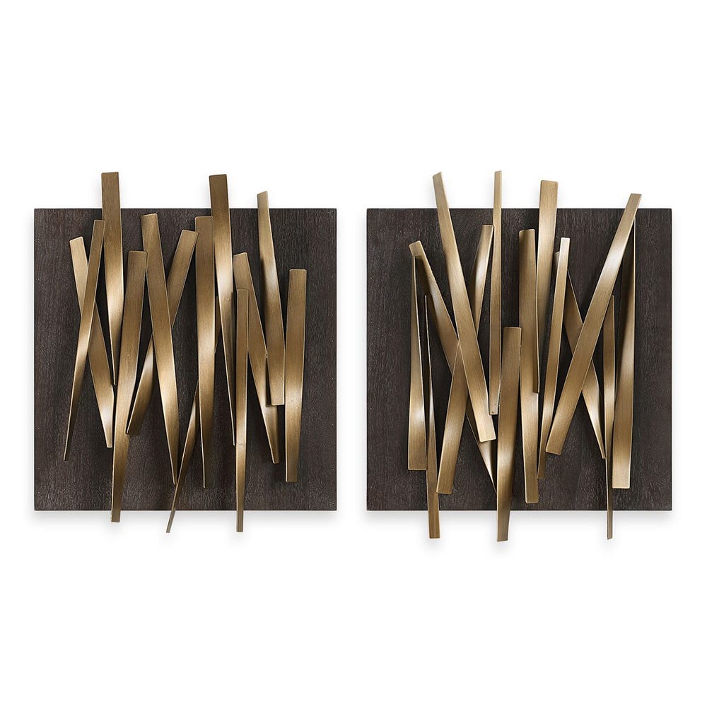 Uttermost Crosshatch Metal Wall Decor - Set of 2