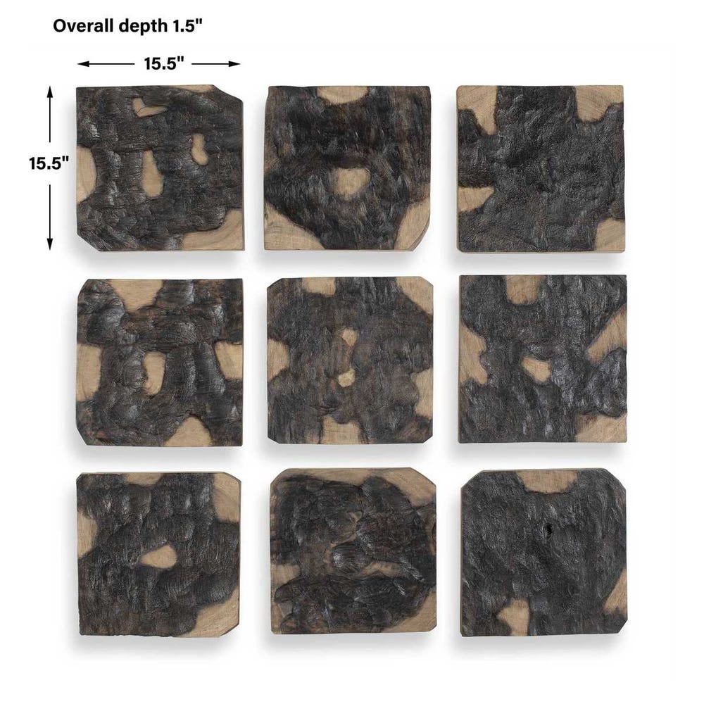 Uttermost Ignite Wood Wall Decor - Set of 9