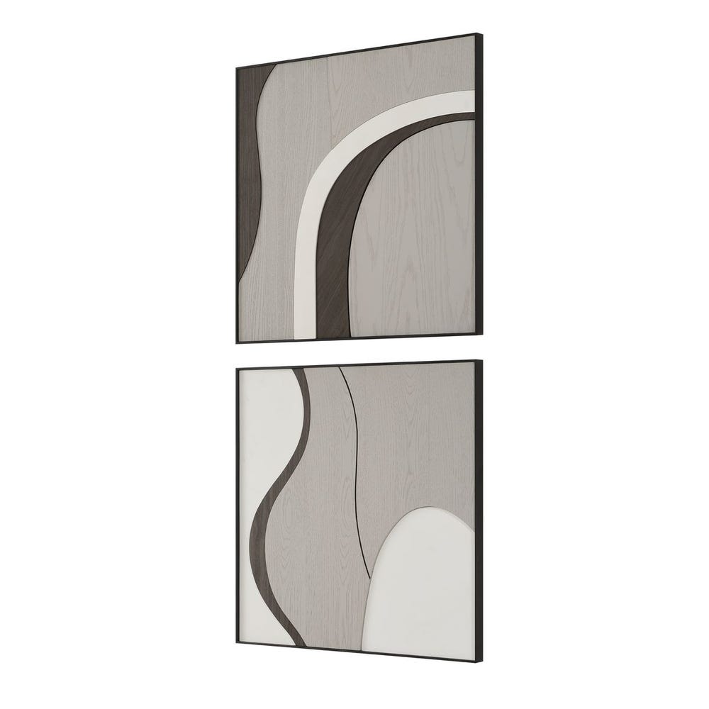 Uttermost Joel Modern Wood Wall Art - Set of 2