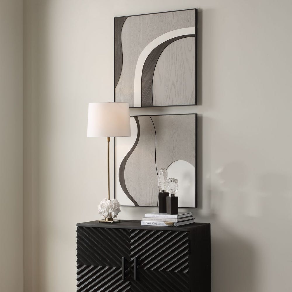 Uttermost Joel Modern Wood Wall Art - Set of 2