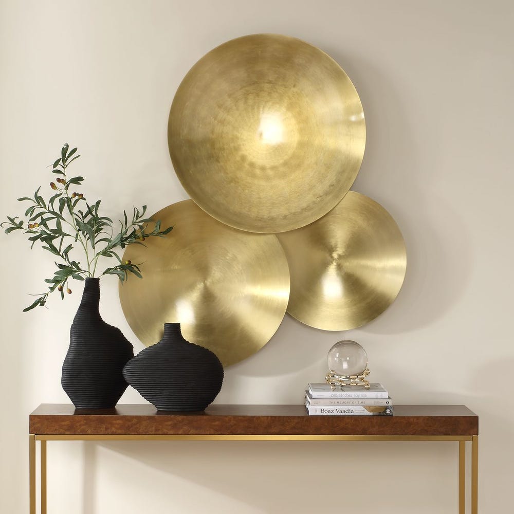 Uttermost Cymbalic Round Brass Wall Art - Set of 3