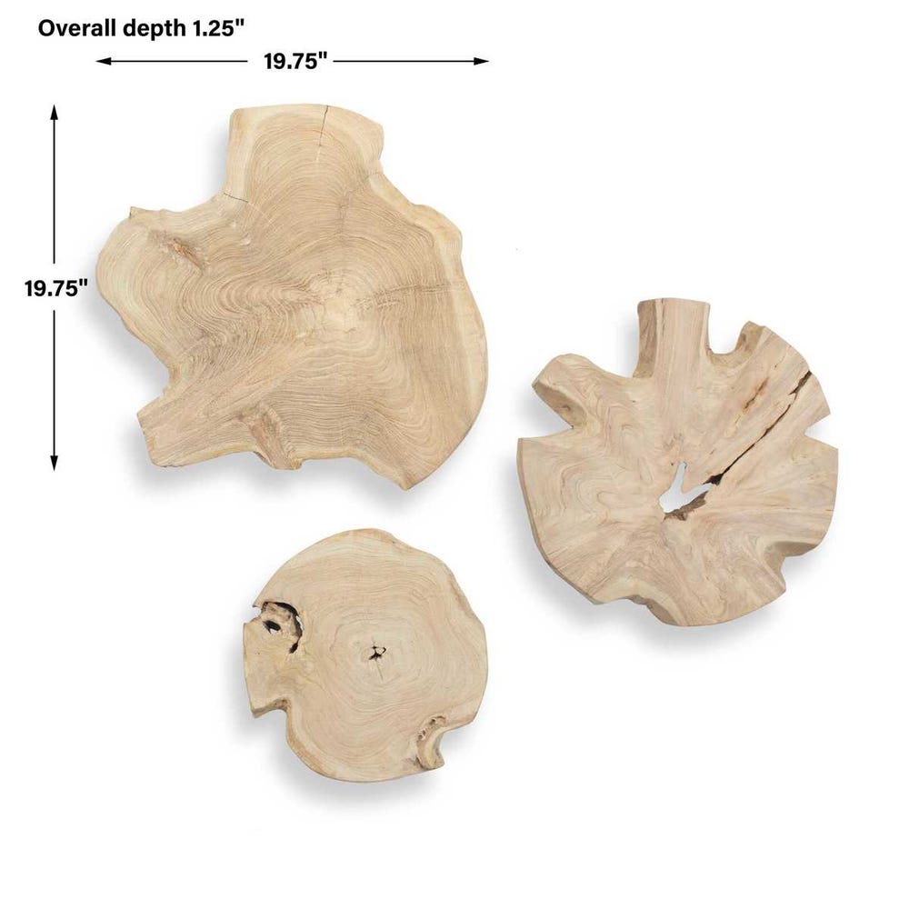 Uttermost Kalani Wood Outdoor Wall Art - Set of 3