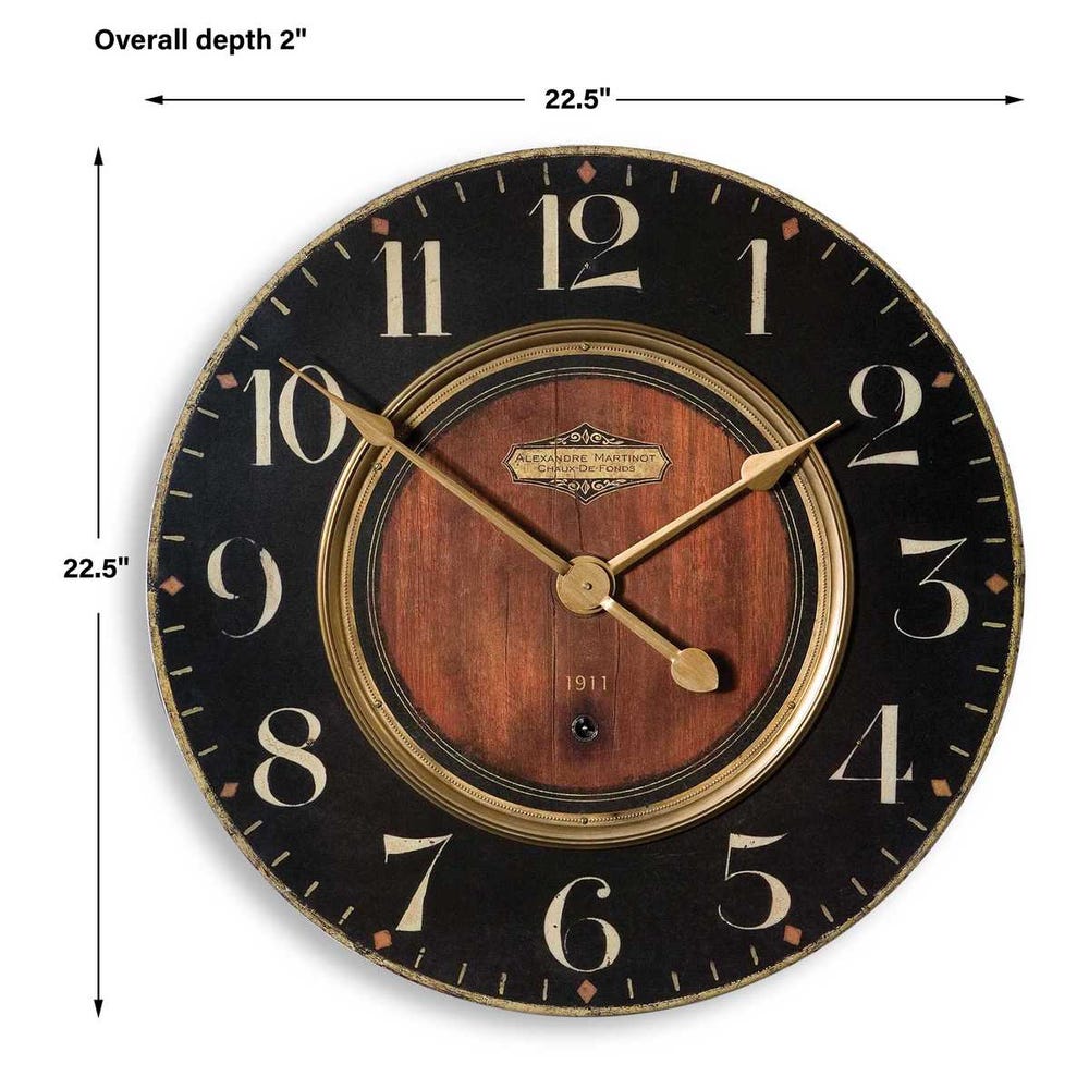 Uttermost Alexandre Martinot 23" Clock