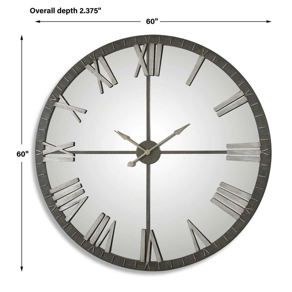 Uttermost Amelie Large Bronze Wall Clock