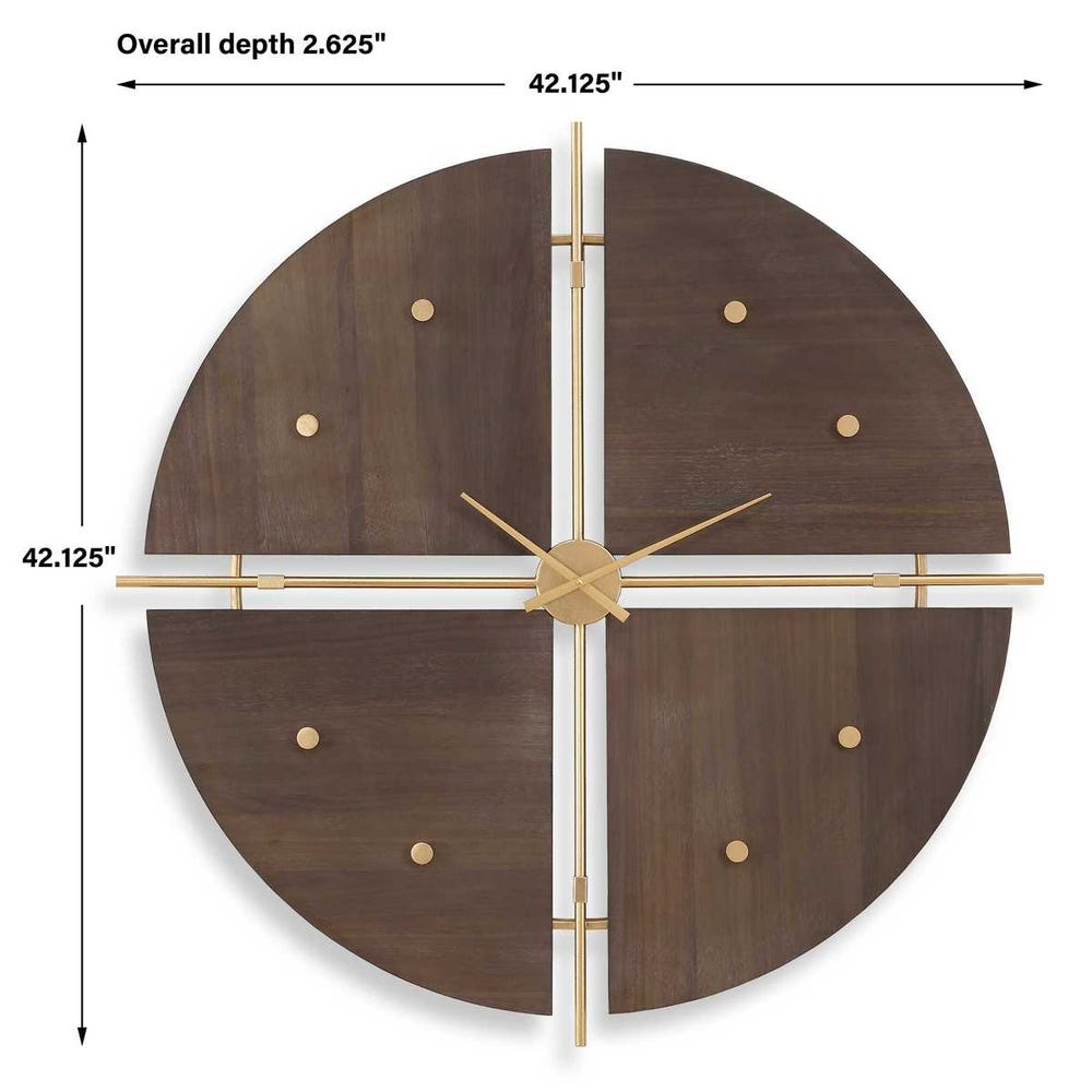 Uttermost Walnut Elegance Wall Clock