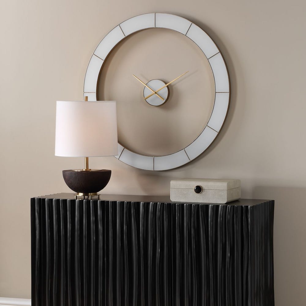 Uttermost Ivory Halo Minimalist Wall Clock