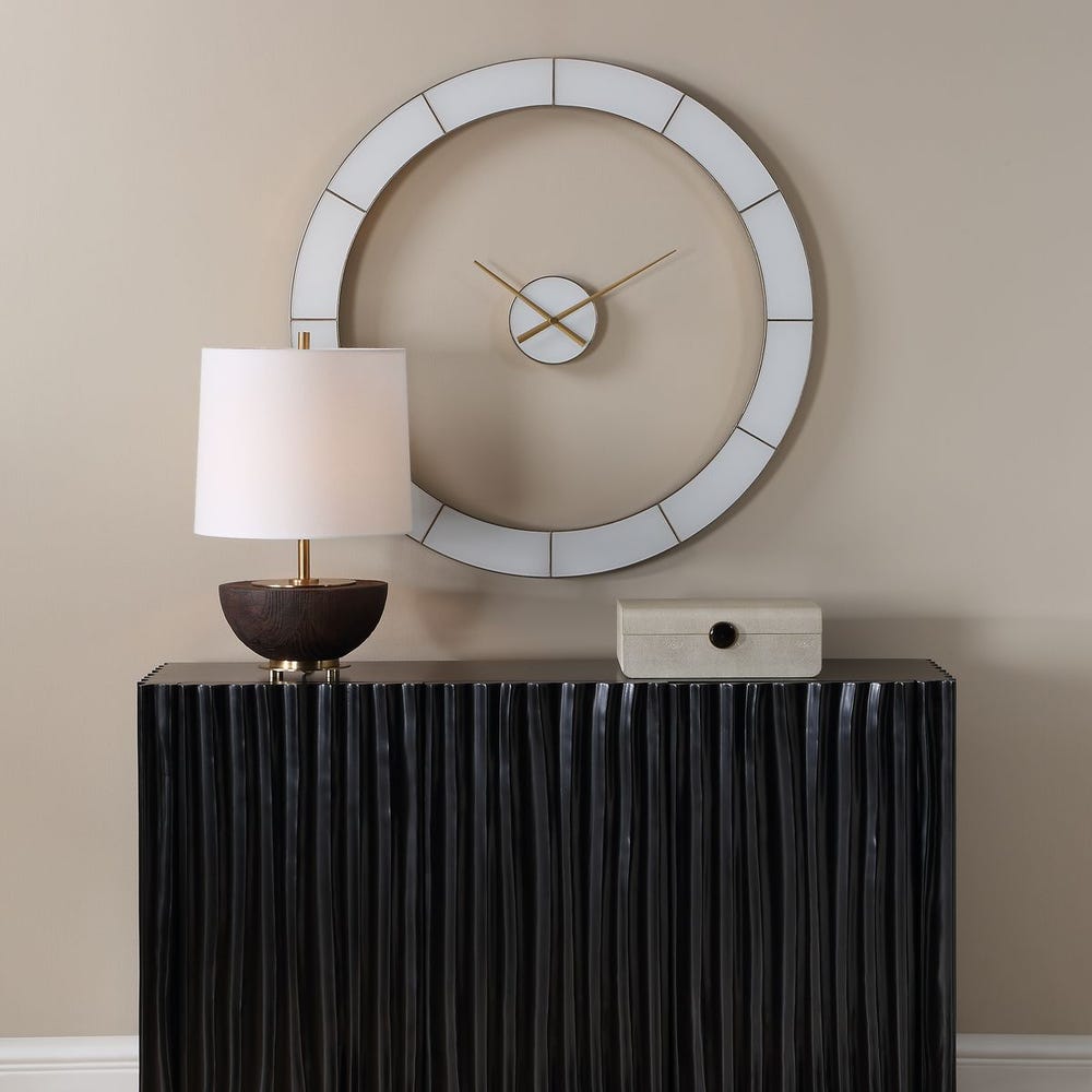 Uttermost Ivory Halo Minimalist Wall Clock