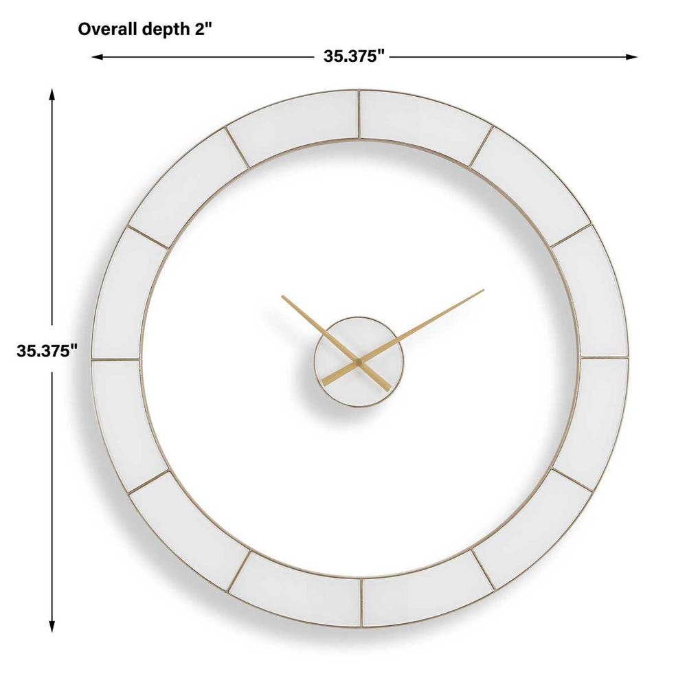 Uttermost Ivory Halo Minimalist Wall Clock