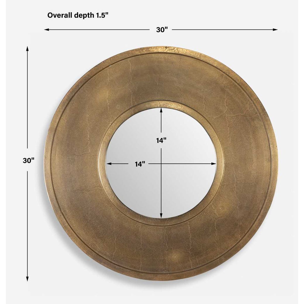 Uttermost Axel Round Brass Mirror
