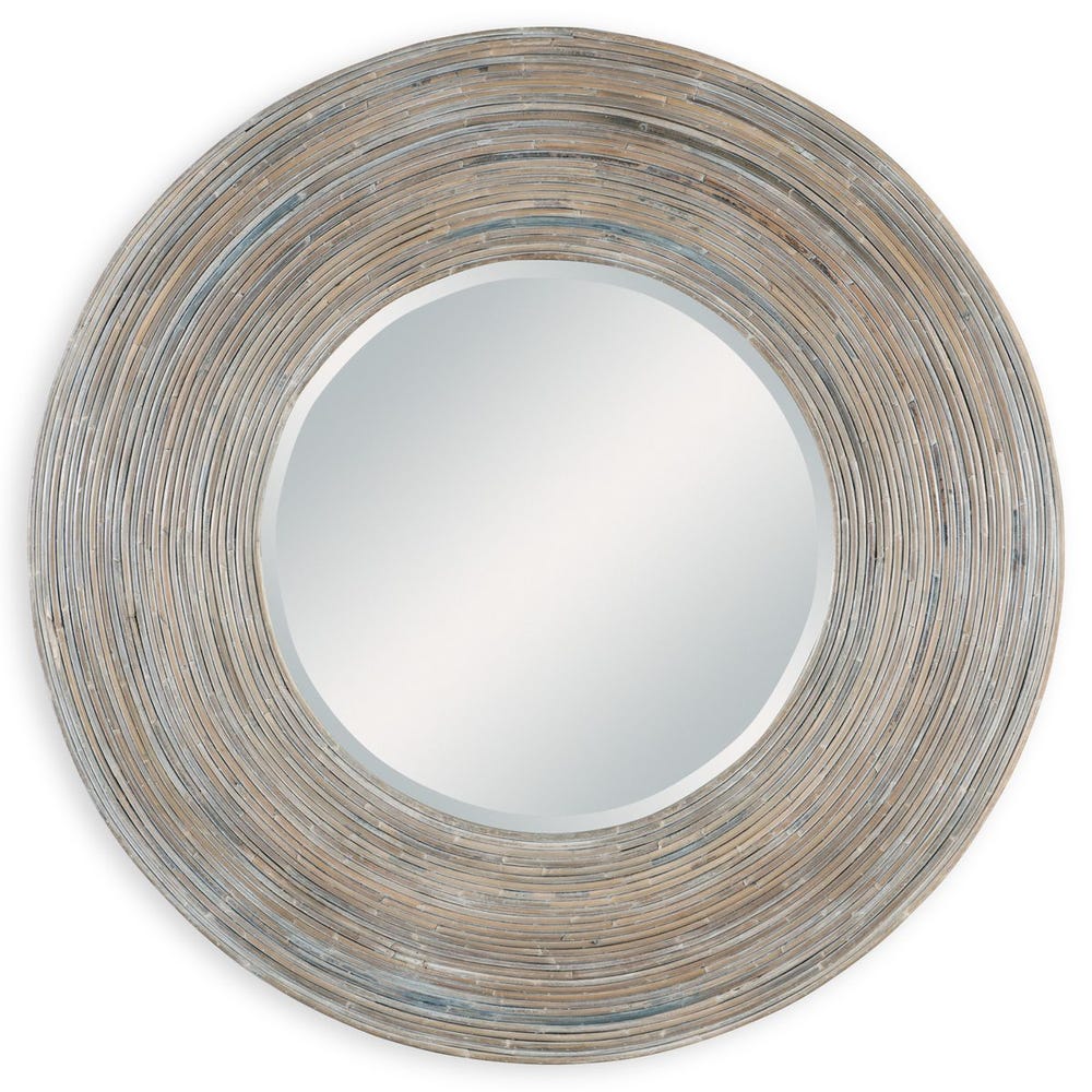 Uttermost Vortex White Washed Round Mirror